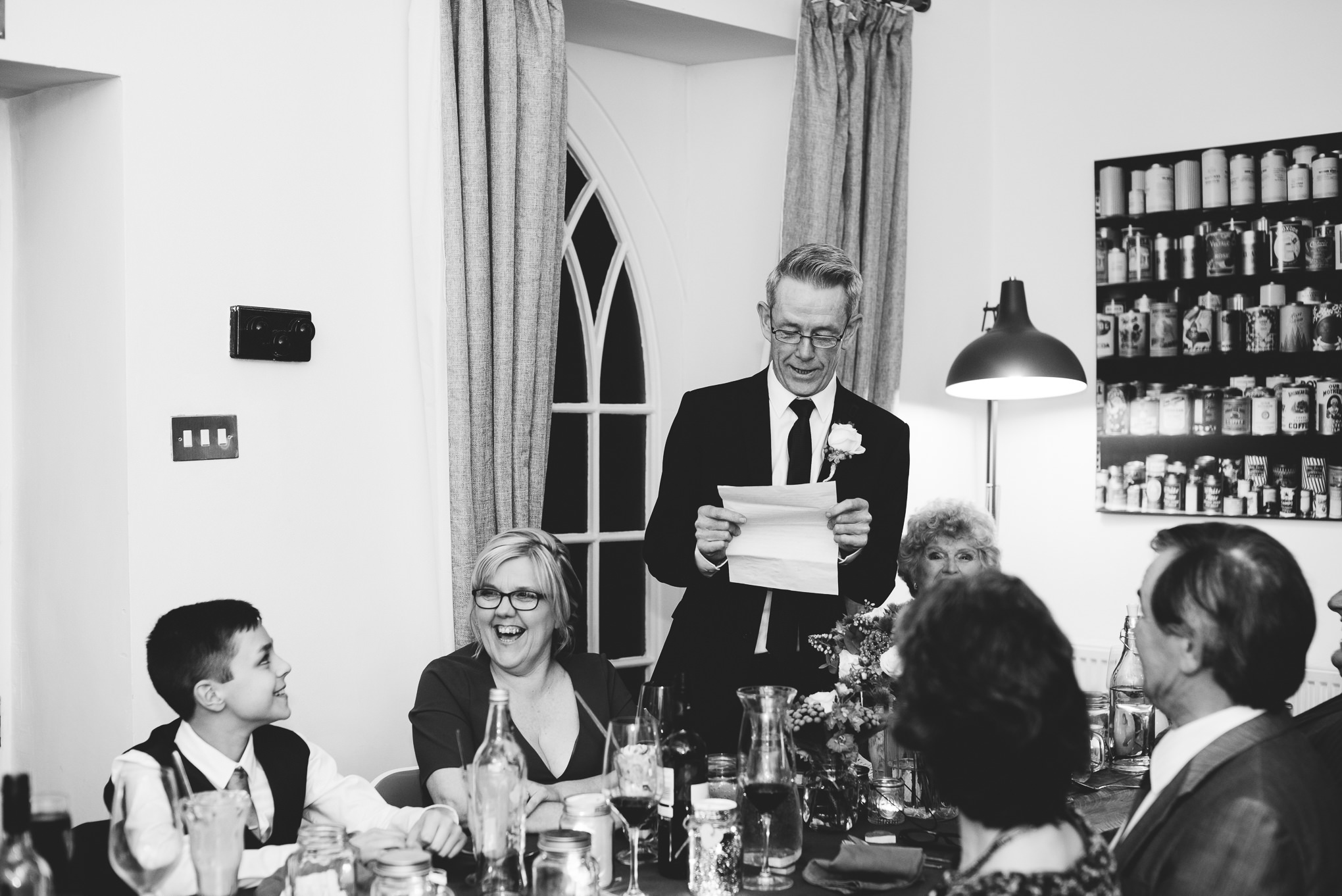 Father of the bride making his speech.