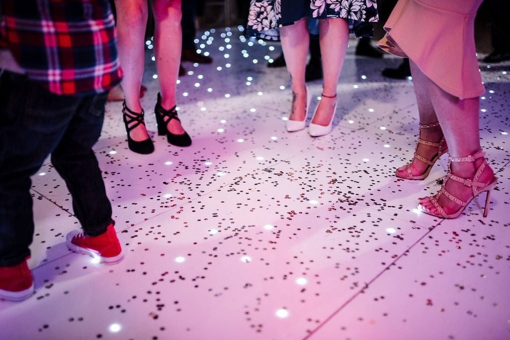 creative photo of guest on the dance floor. 