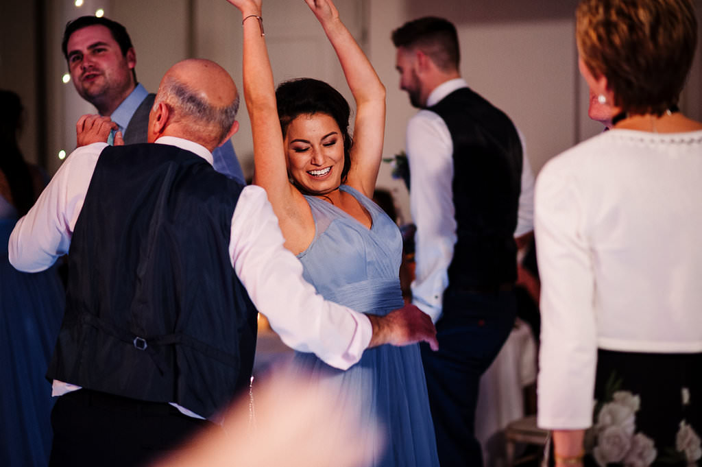 Bridesmaid dancing