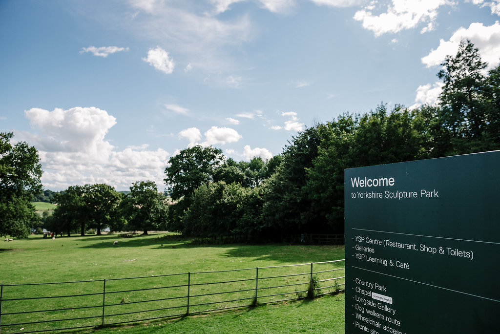 Views from a Yorkshire Sculpture Park wedding.