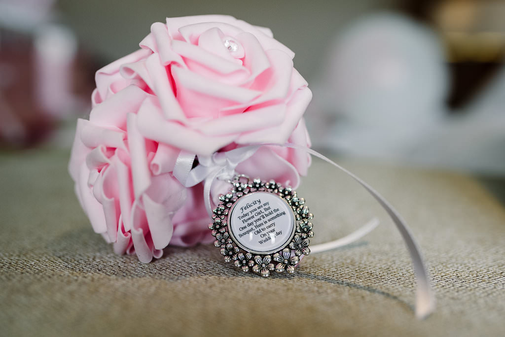 Handmade bouquet with charm