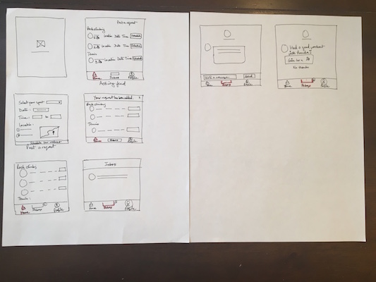 In round 2 of sketching. I dove deeper into the user flow.