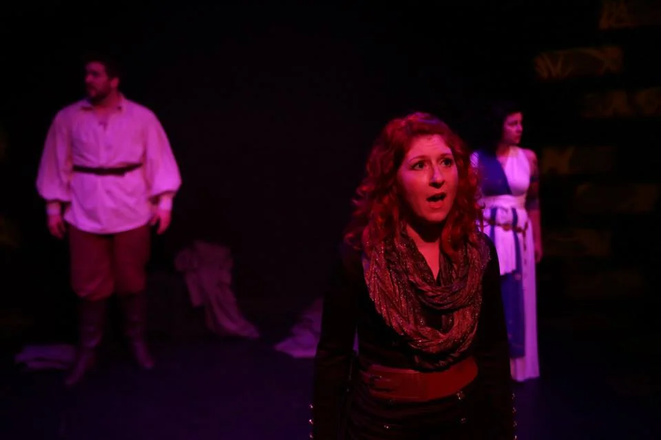 Patrick Chounet (Bardo) Sarah Streich (Mera) Erin McConnell (Korin)