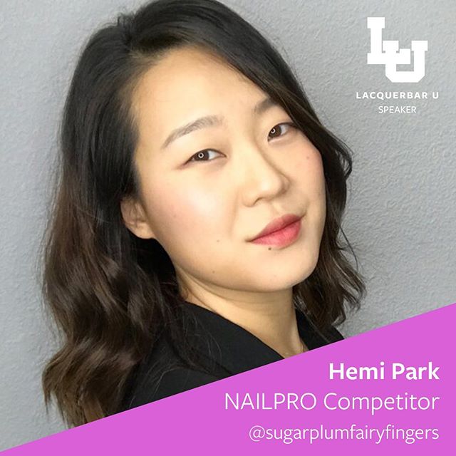 Fangirling SO HARD for our #LacquerbarU speaker this week! @sugarplumfairyfingers 😱🥳 Swipe to check out her amazing work and her bio below! #nailsofinstagram

With just under 6 years of experience in her nail career, Hemi Park has built her career 