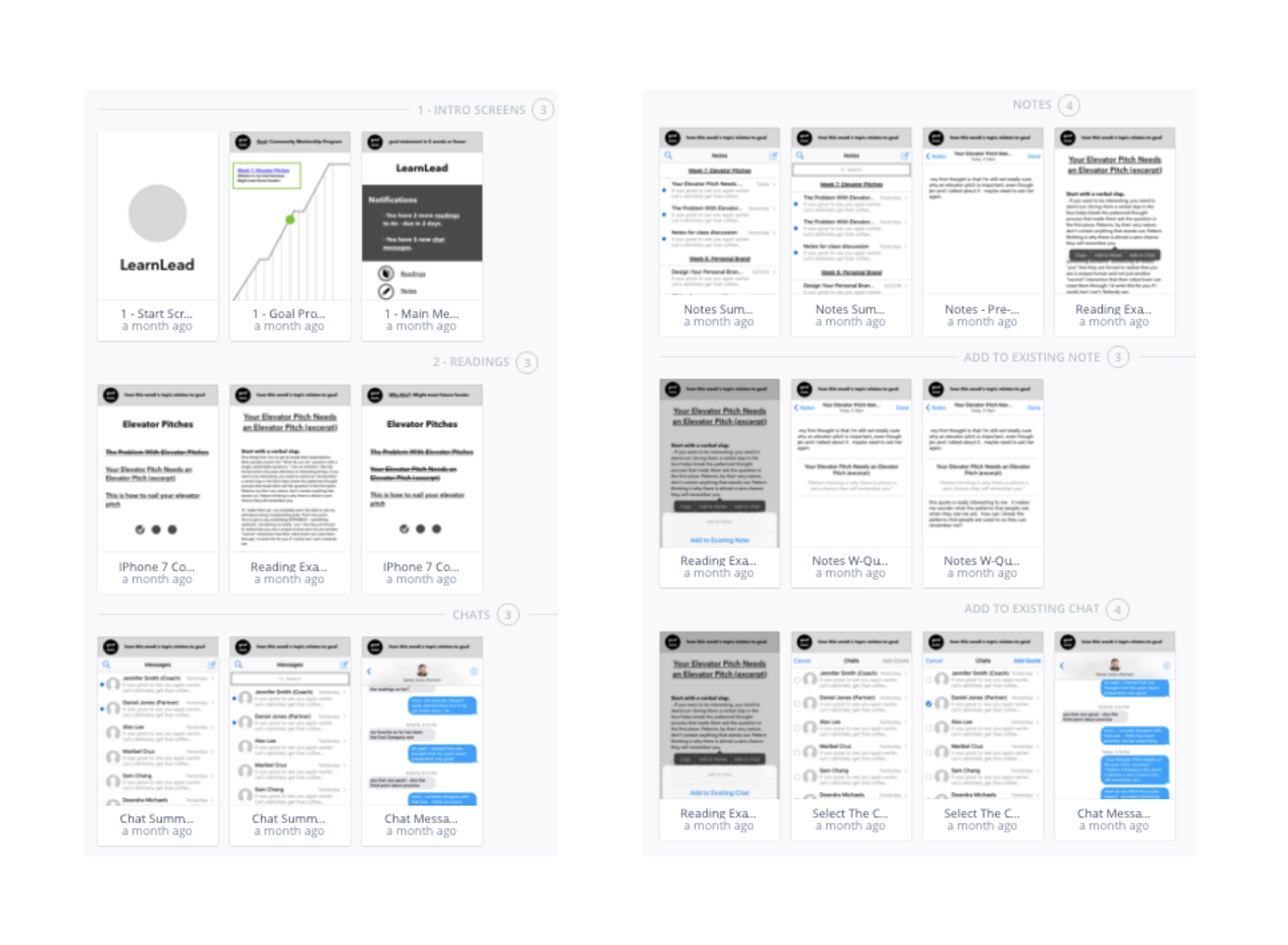 5) WIREFRAMES AND FEEDBACK I created some low-fidelity wireframes and prototypes so that we could start to get feedback on what was and wasn't working.