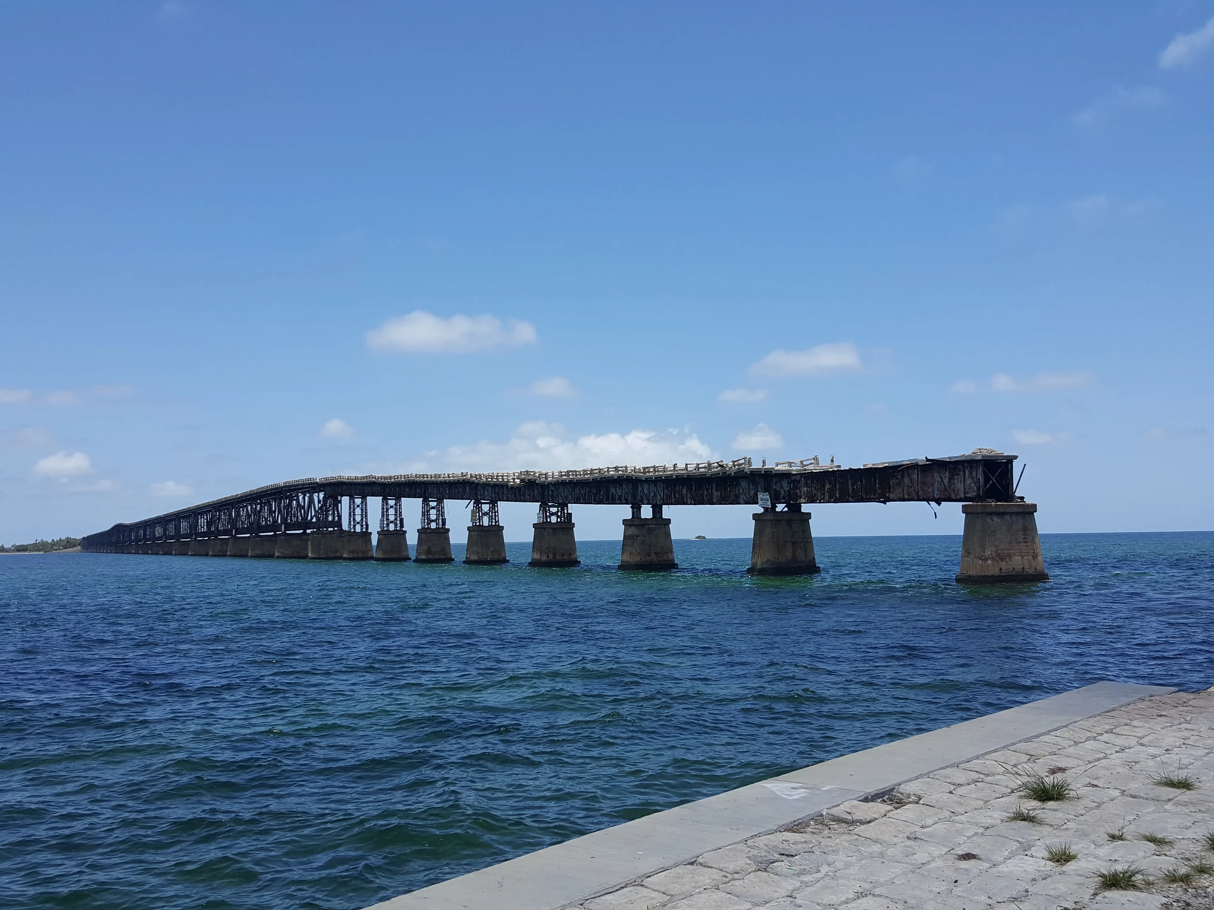 The Old Bahia Honda Railway Bridge, destroyed by a hurricane in 1935.