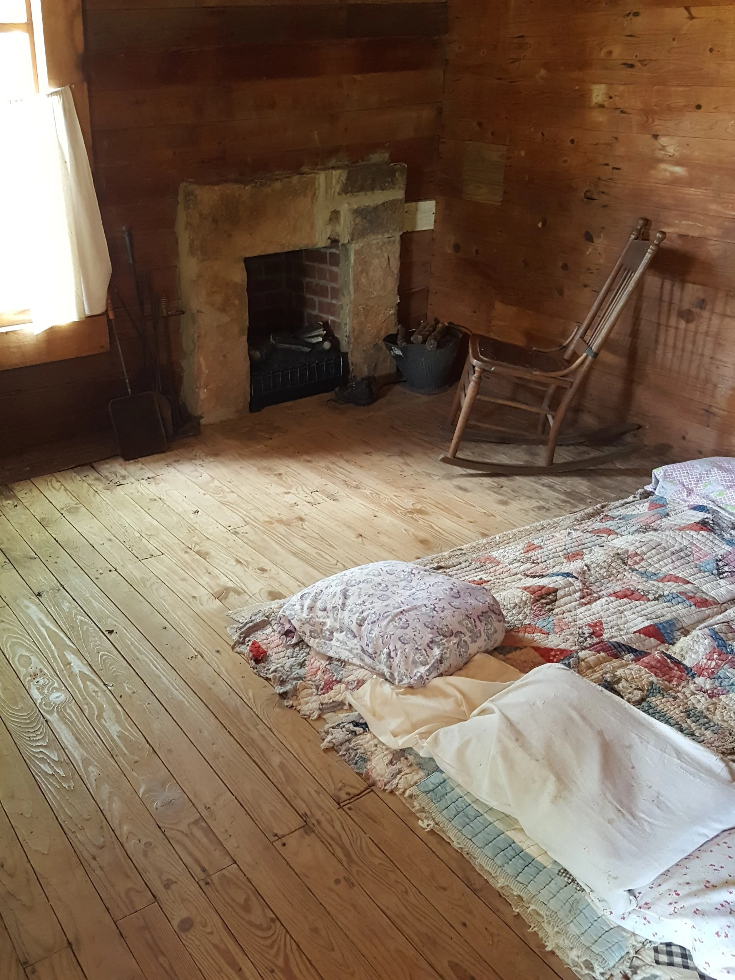 Jesse Owens, the son of a poor sharecropper, was raised with his ten siblings in this little room. 