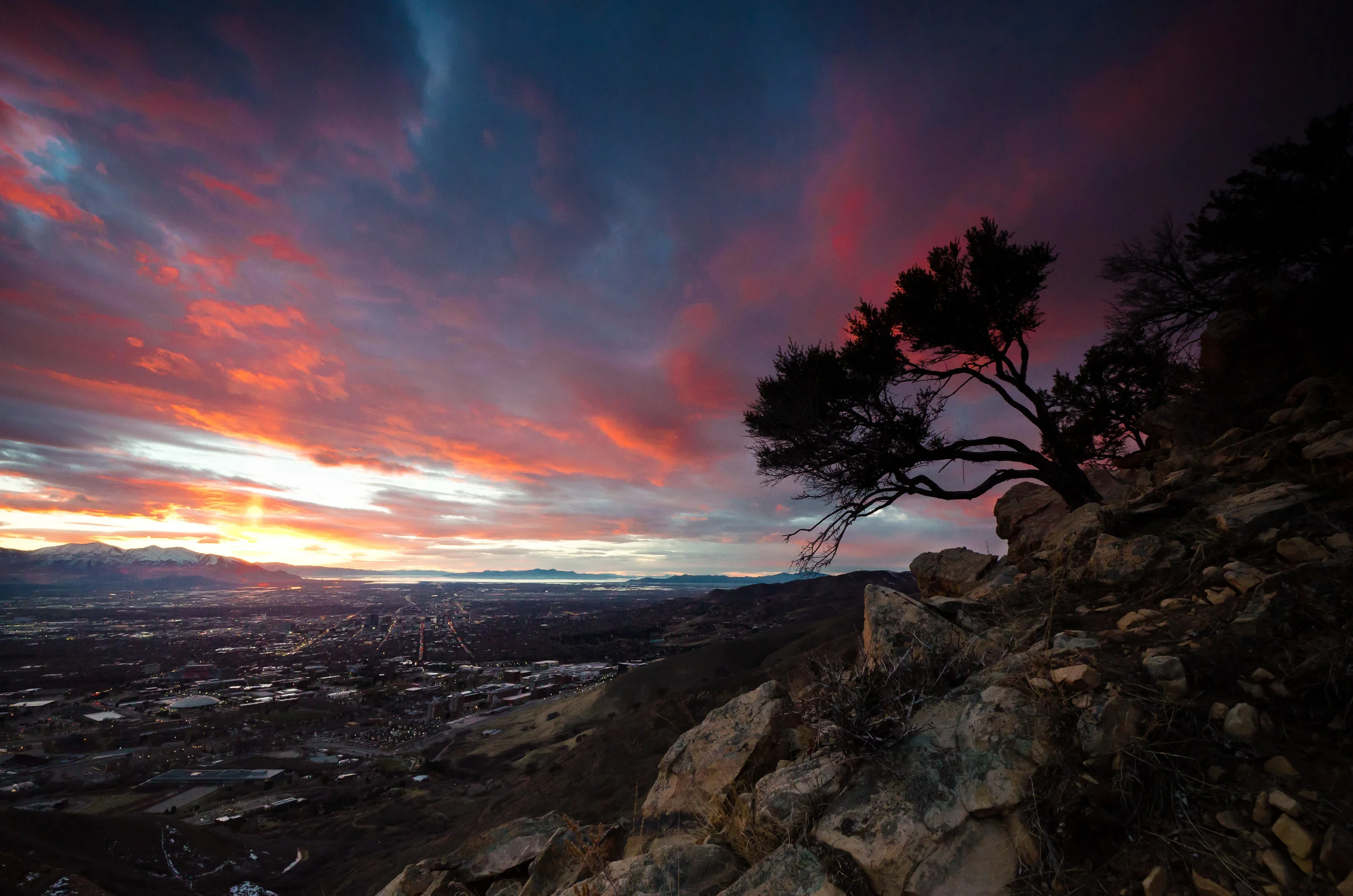 Salt Lake Living Room Sunset