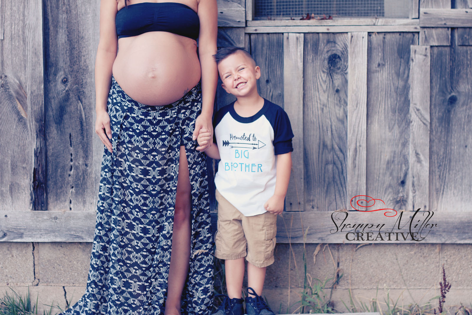 Noah and his mom, who is expecting baby Landon on September 7, 2016