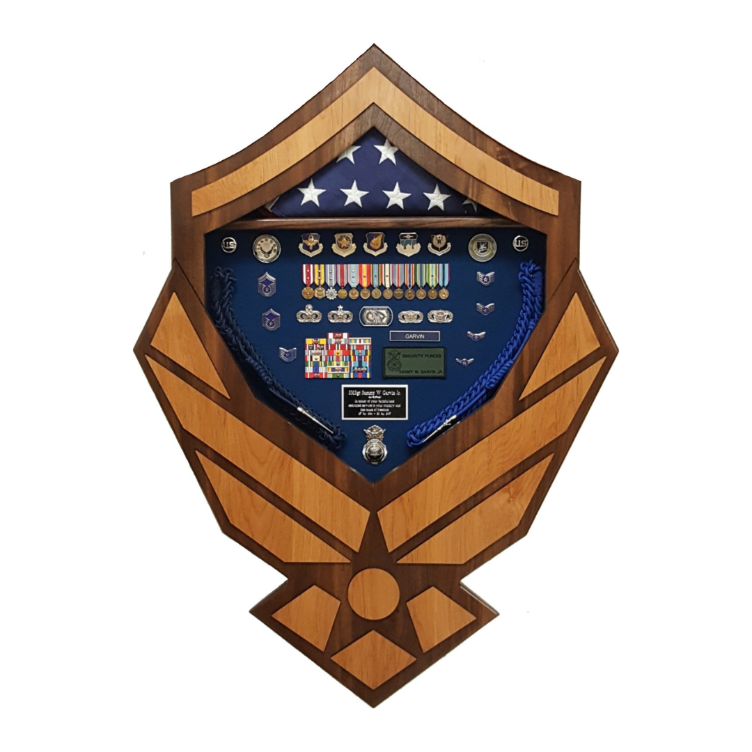 TEXAS TROPHIES, SHADOW BOX, RETIREMENT GIFT, AIR FORCE, MARINE, ARMY ...