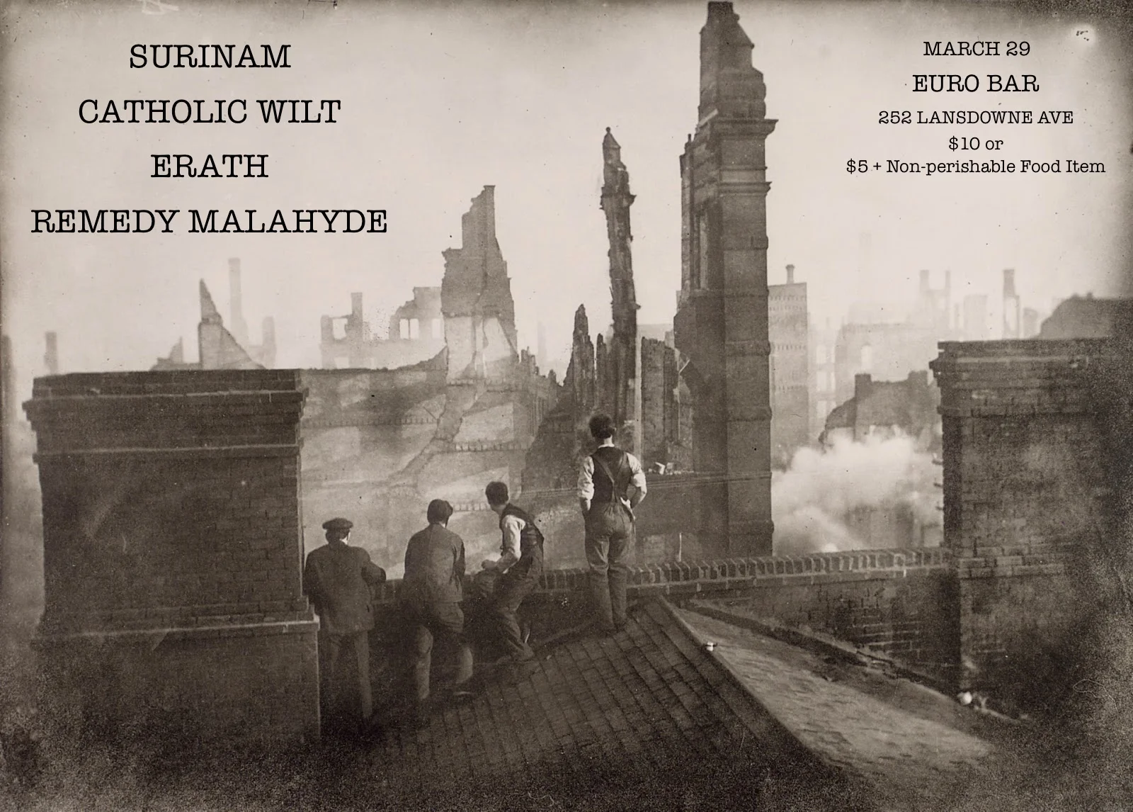 * Photographed after the 'Great Fire' on Bay Street facing south, north of Wellington, April 1904.
