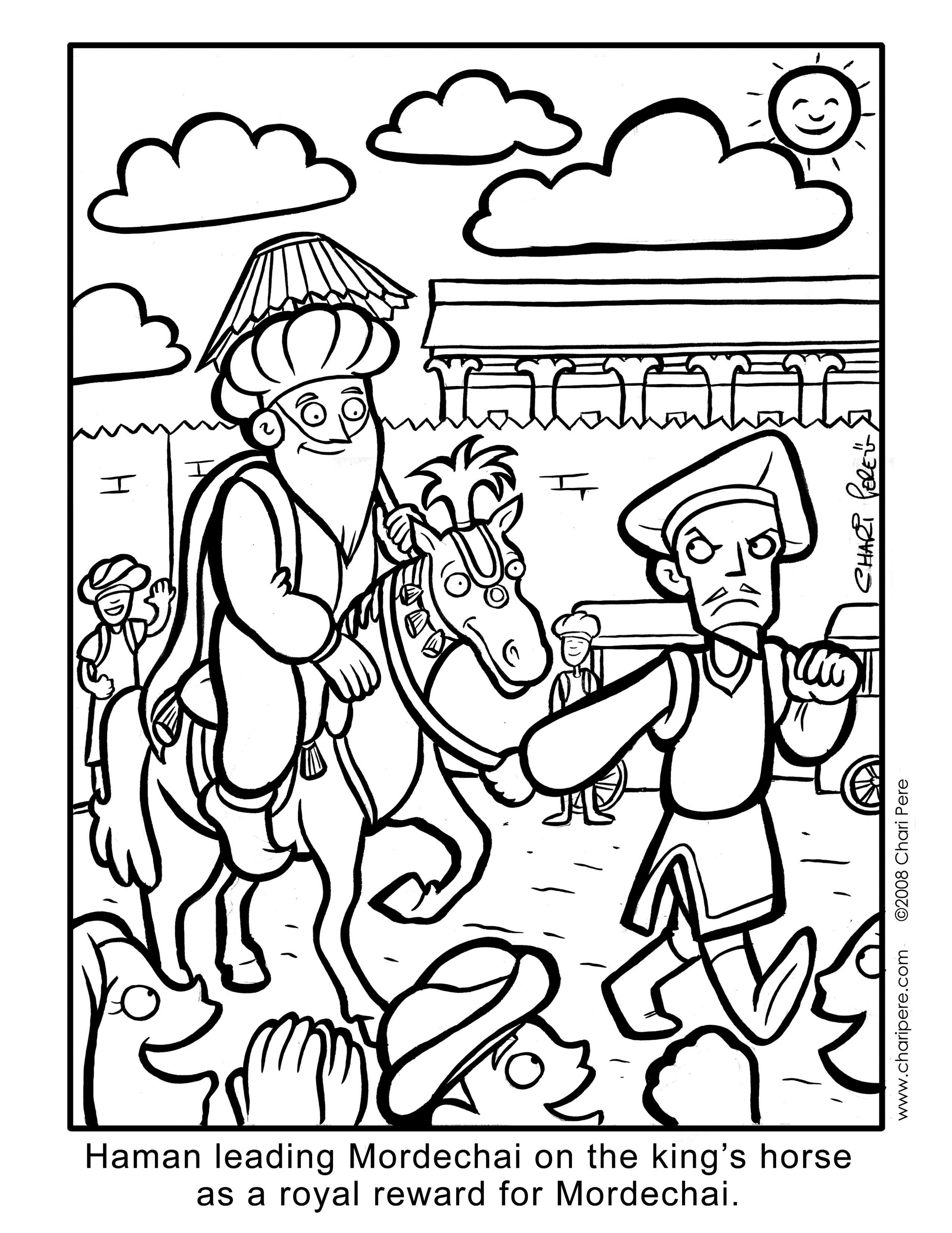 Kids' Purim Coloring Page for The Orthodox Union