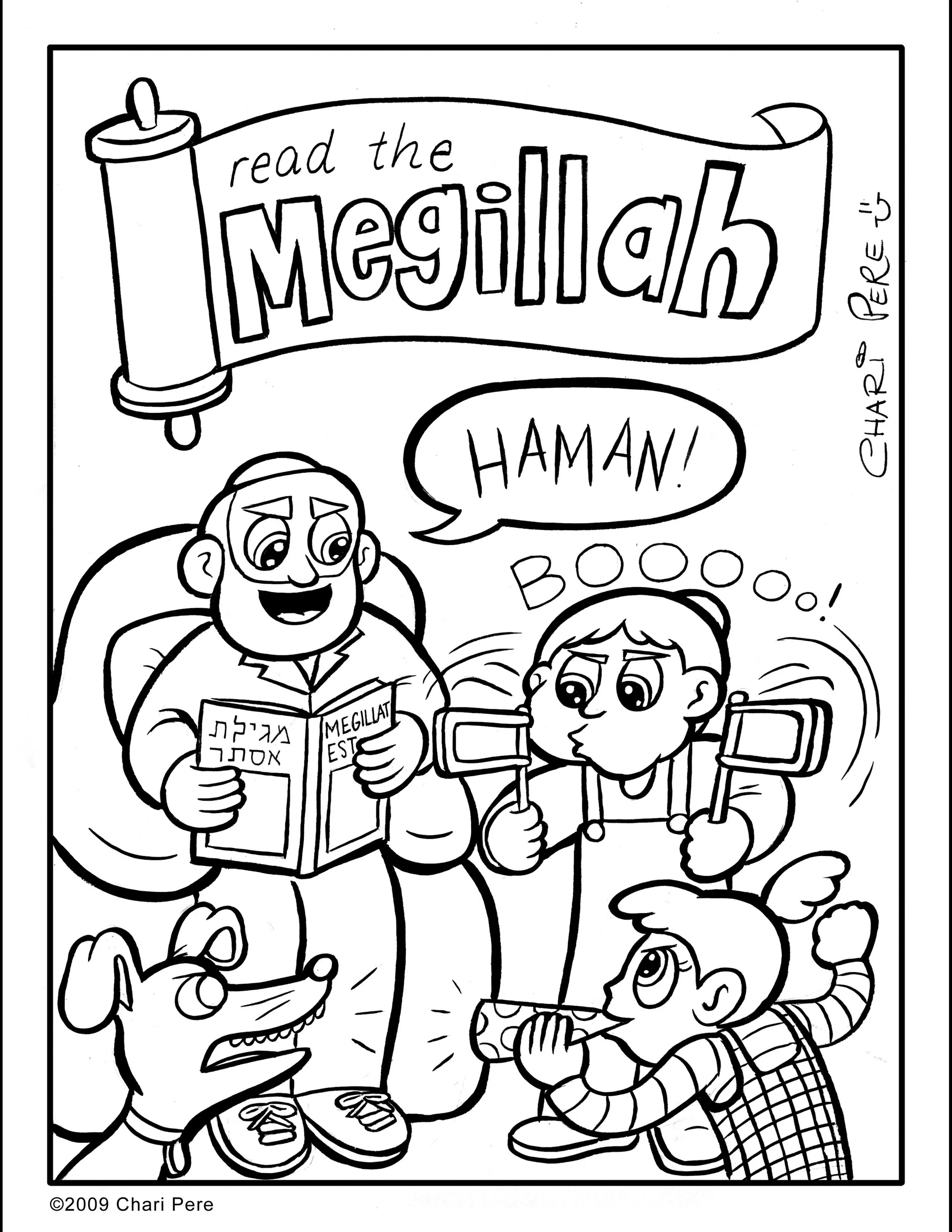 Kids' Purim Coloring Page for The Orthdox Union