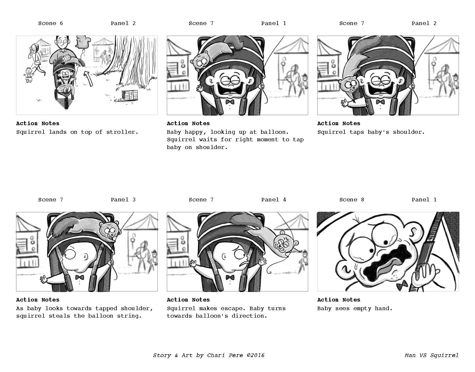 Man VS. Squirrel Storyboards, Page 3
