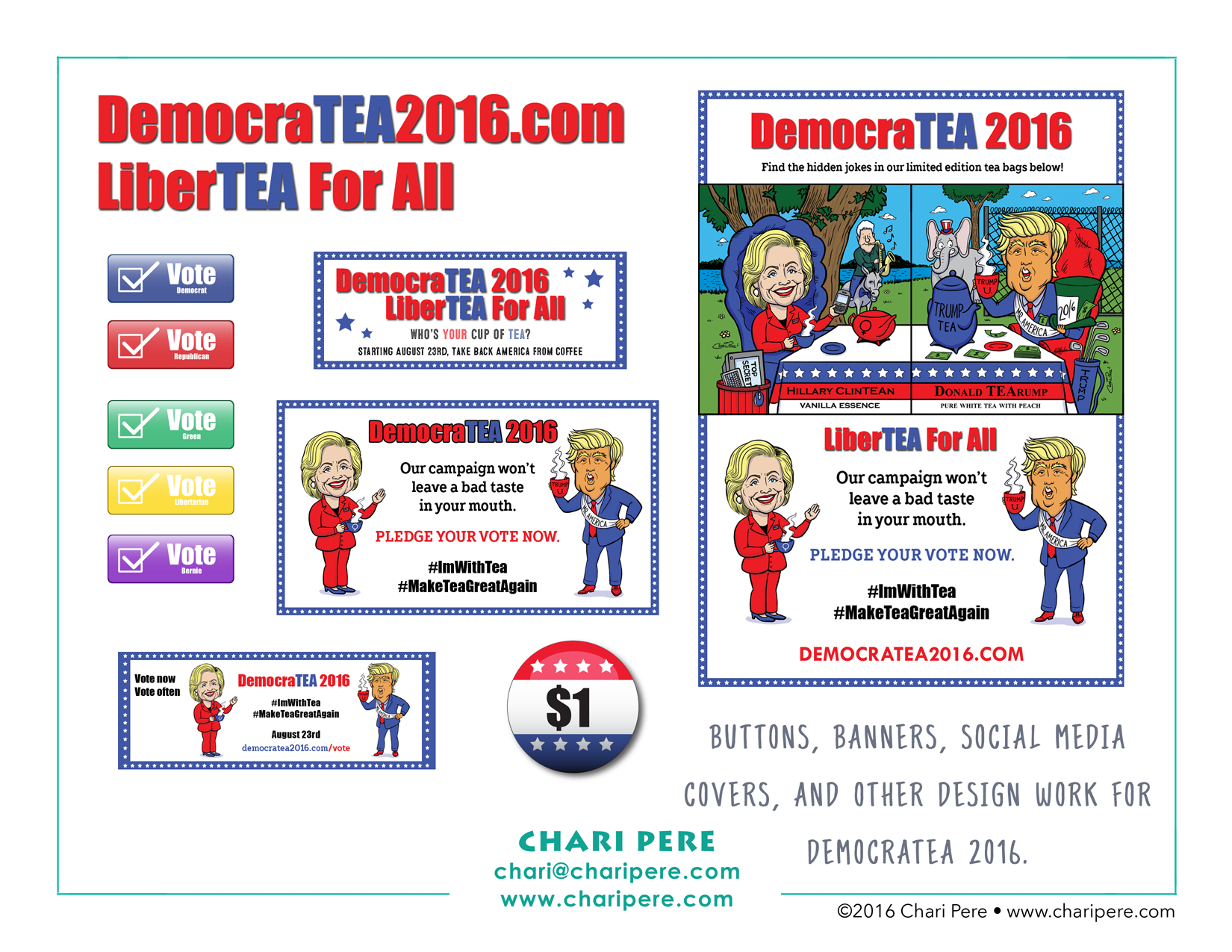 DemocraTEA 2016 PoliTEAcal Tea Campaign