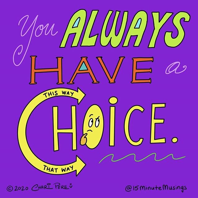 &ldquo;You Always Have a Choice&rdquo;
Time spent on drawing: 21:59
⌛
Like most of my Amazon packages, this post is slightly delayed from yesterday. Double post today!
🤷
Last year I suffered from postpartum depression. I sought guidance from a thera