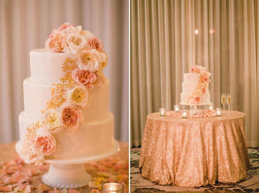 www.santabarbarawedding.com | Santa Barbara Wedding Style | Buttercream frosting Three tier wedding cake | Mi Belle Photography | XOXO Events | Belmond El Encanto