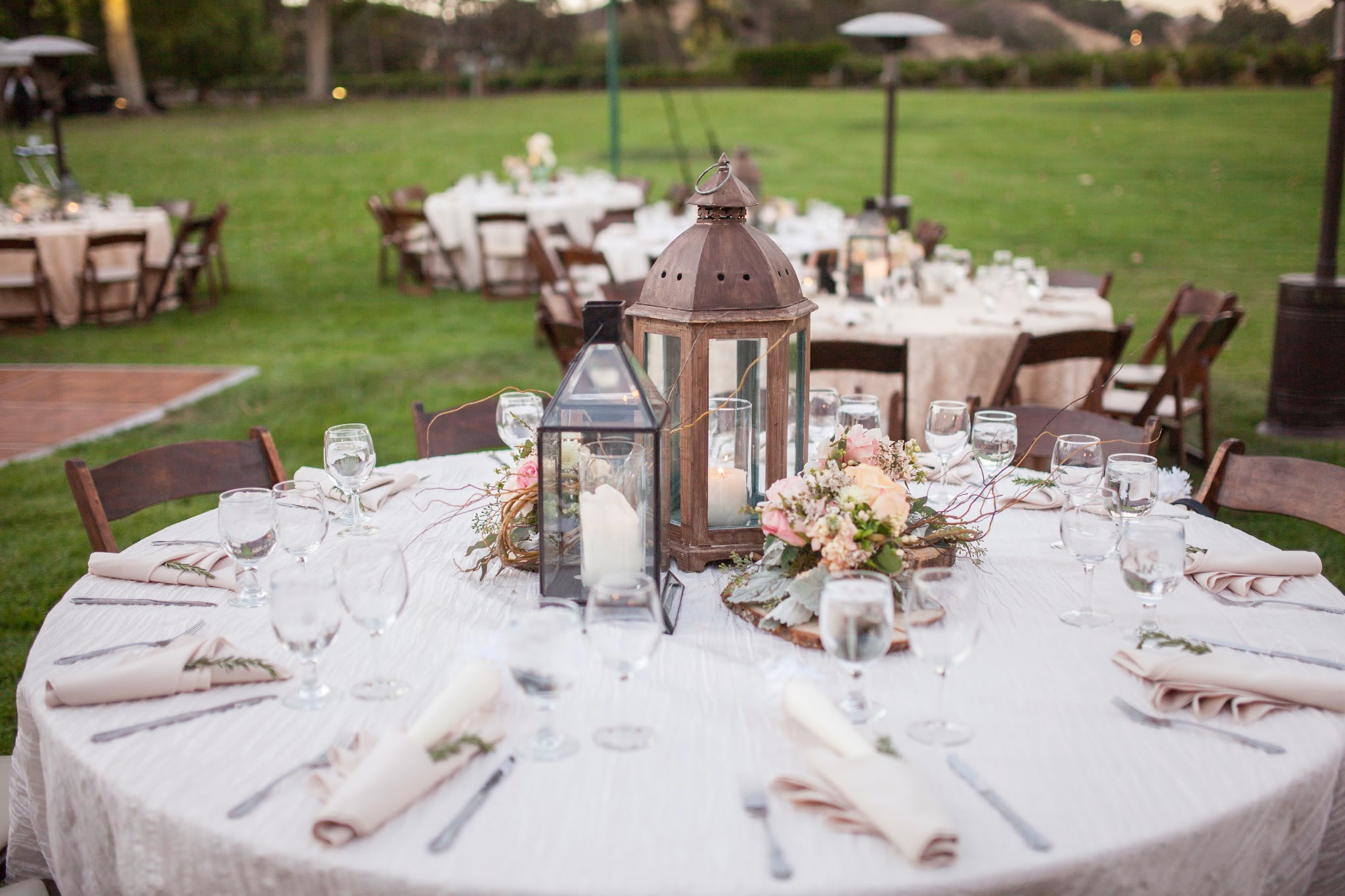 www.santabarbarawedding.com | Fess Parker Winery Location Spotlight | Waller Weddings | Wine Country Wedding | Reception Table Set Up
