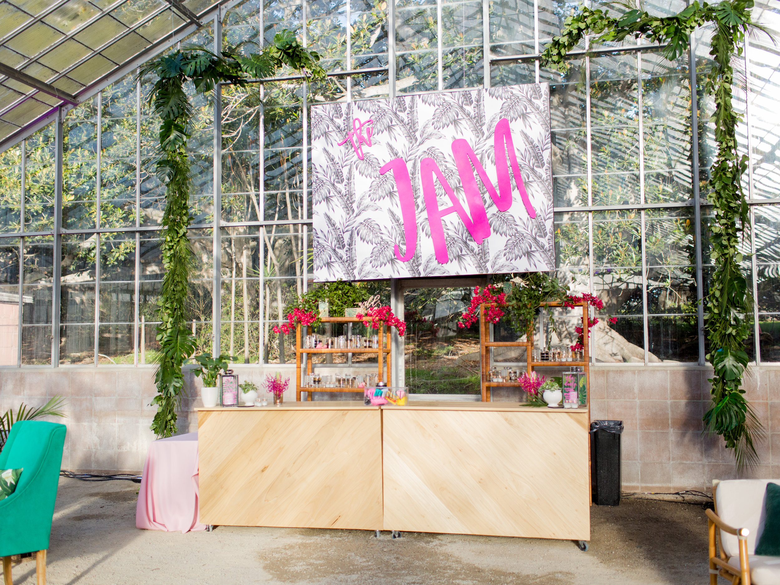 santabarbarawedding.com | The Jam Event | Orchid Farm | Bar decor