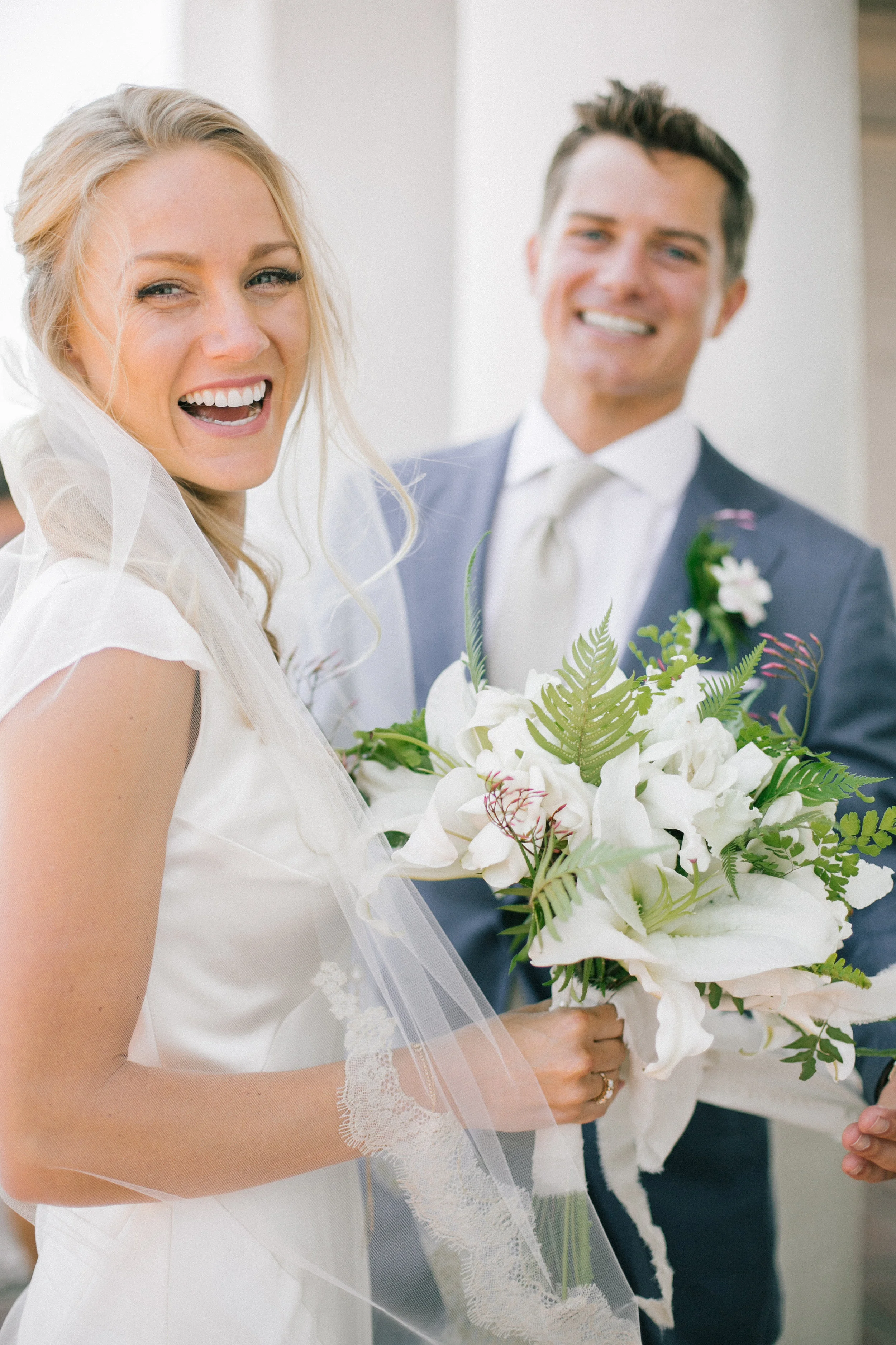 santabarbarawedding.com | Photo: Beaux Arts Photographie | Fern Bouquet Ideas