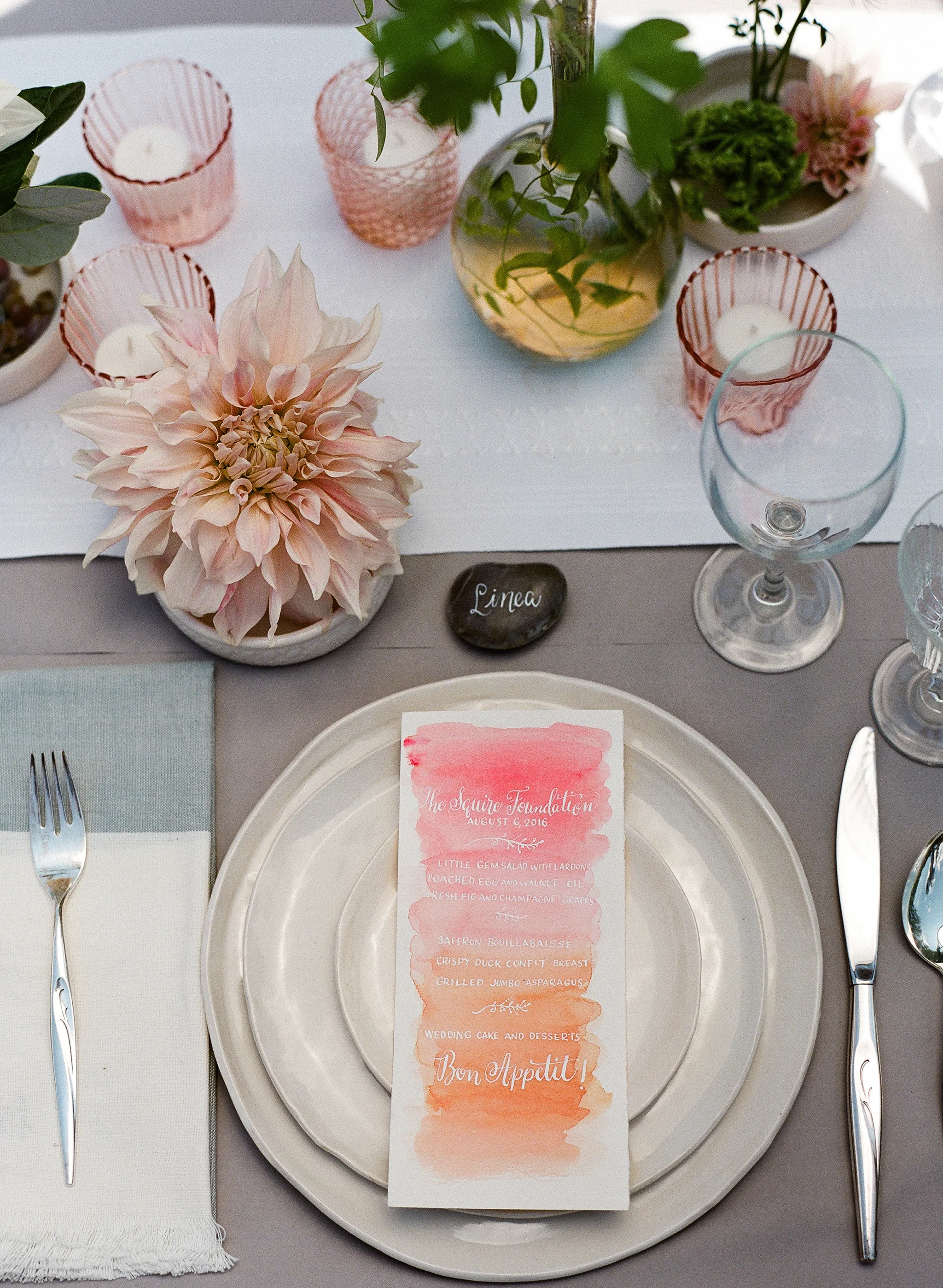 www.santabarbarawedding.com | Megan Sorel Photography | Table Setting