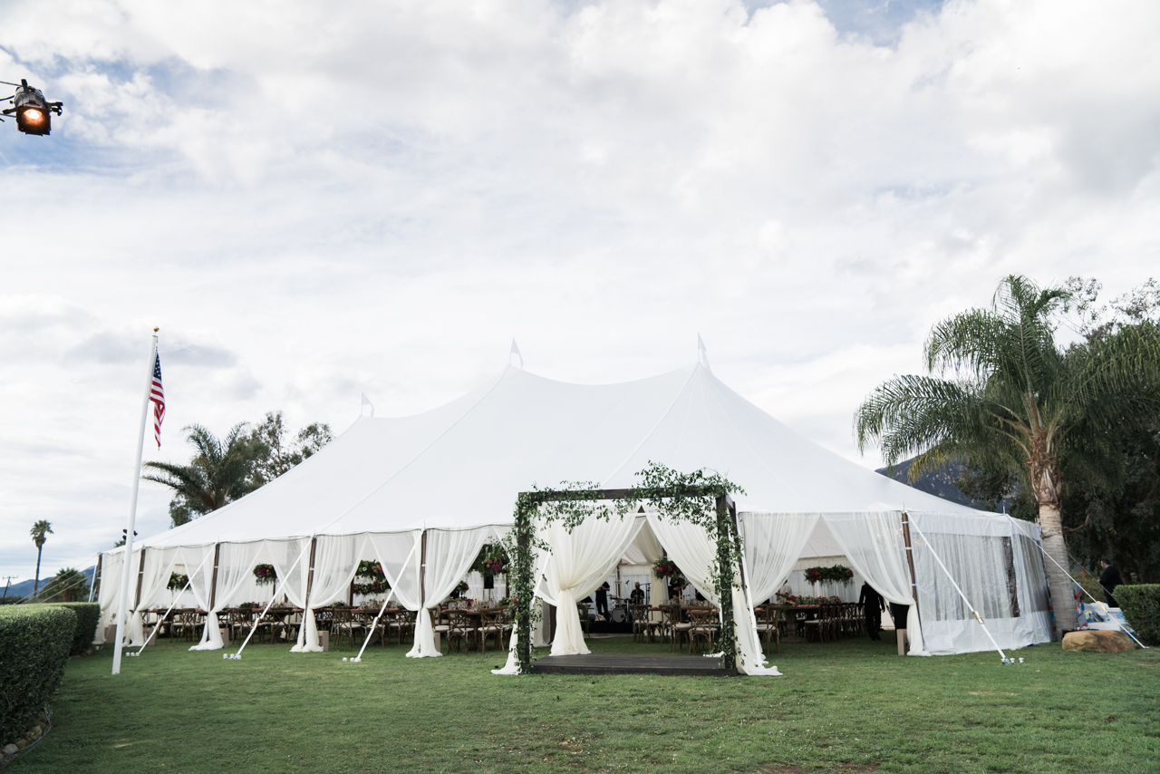www.santabarbarawedding.com | Percy Sales Events | Brian Saculles Photography | Reception Tent
