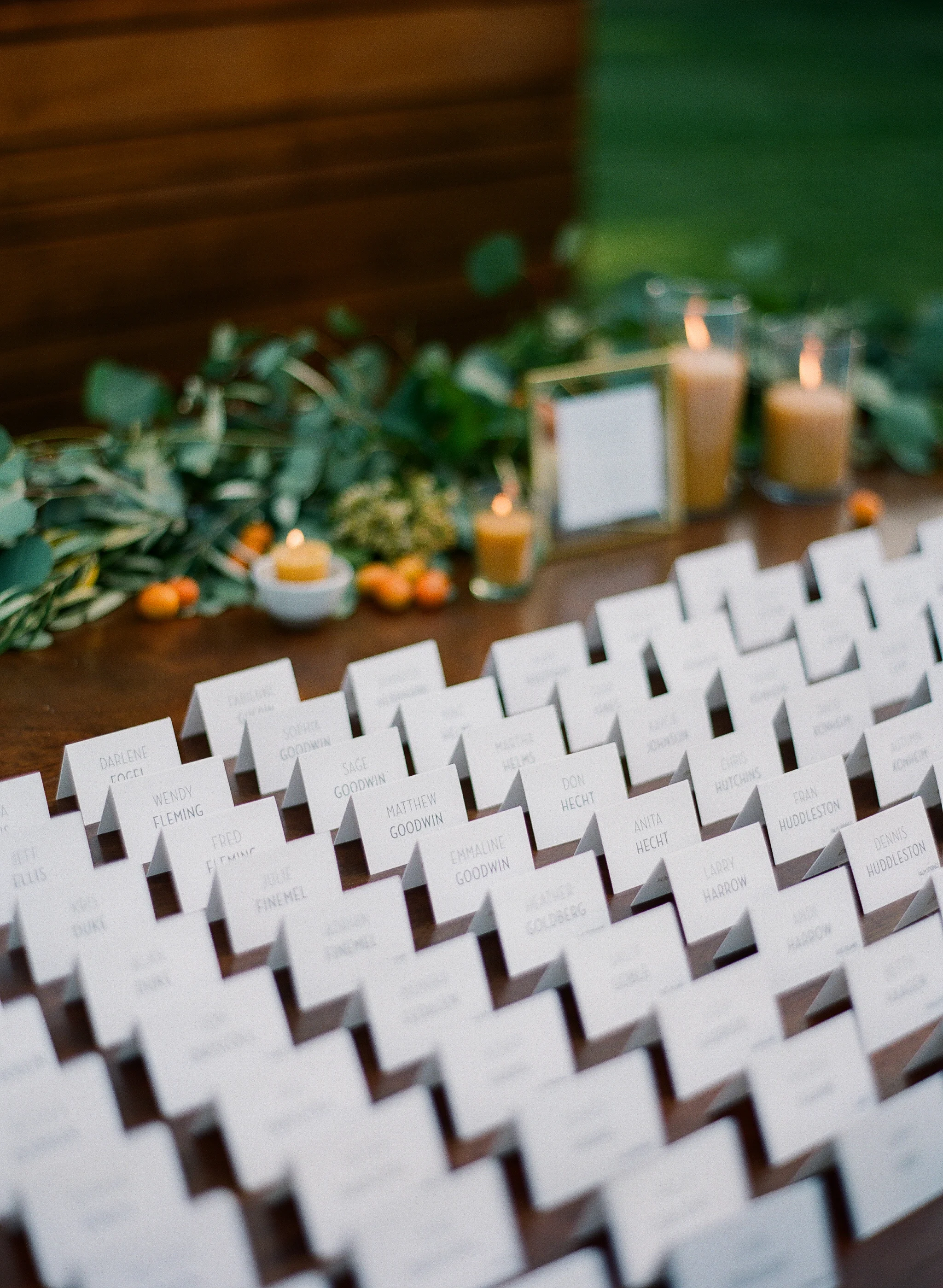 www.santabarbarawedding.com | Michelle Beller Photography | Ojai Valley Inn | Escort Cards