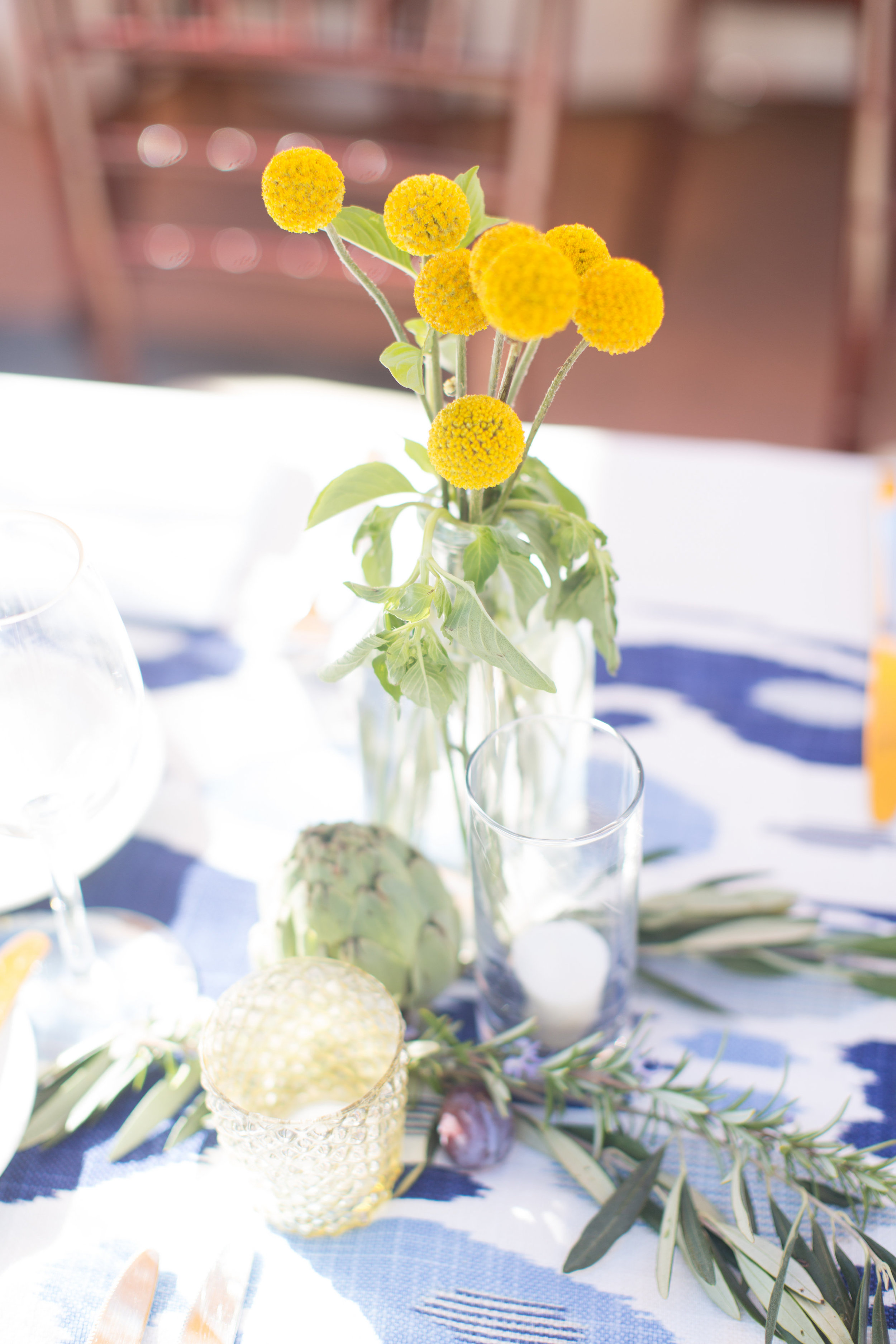 www.santabarbarawedding.com | Wonder Tribe | SB Historical Museum | Canary Hotel | Reception Table Floral Arrangement