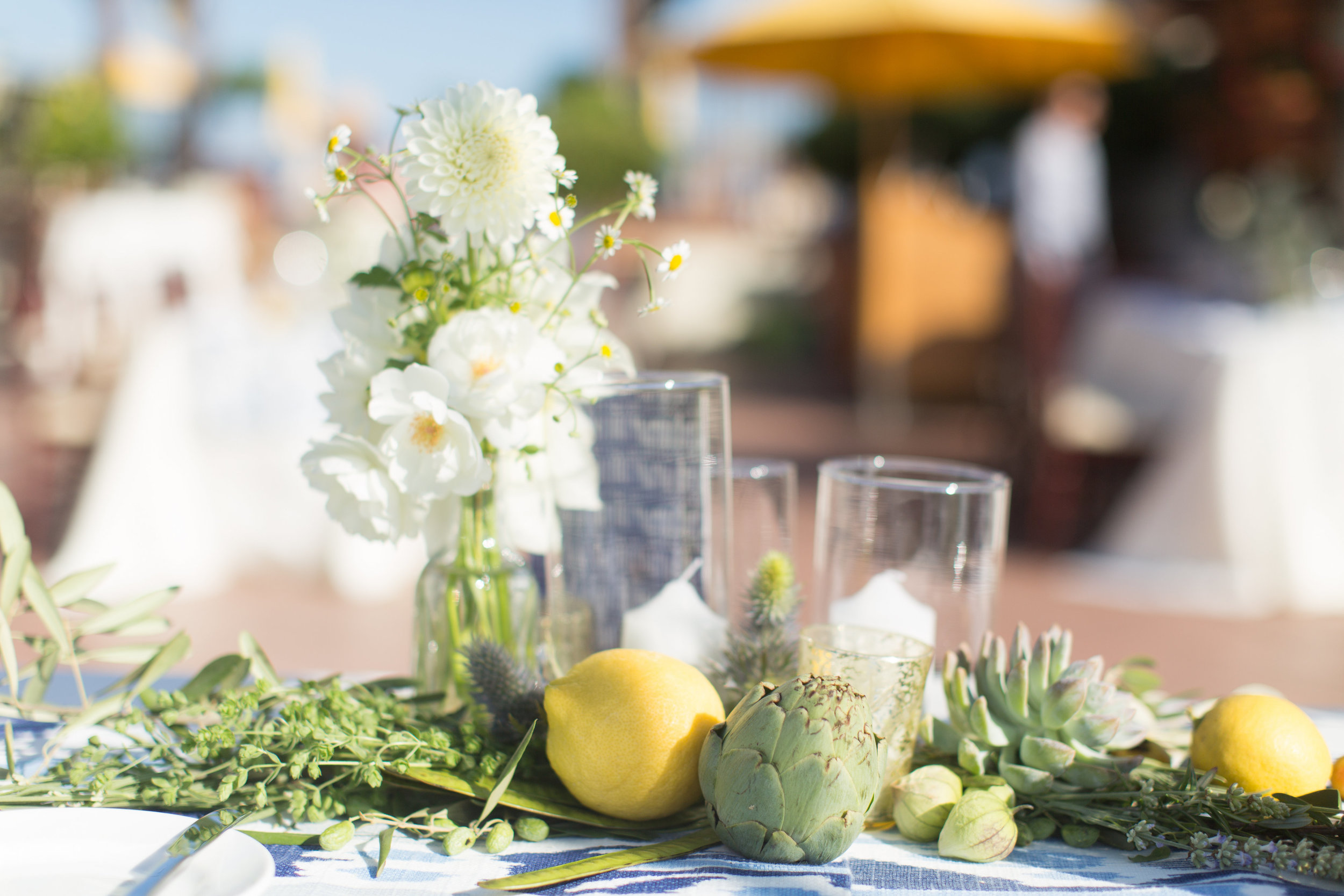 www.santabarbarawedding.com | Wonder Tribe | SB Historical Museum | Canary Hotel | Reception Table Flowers