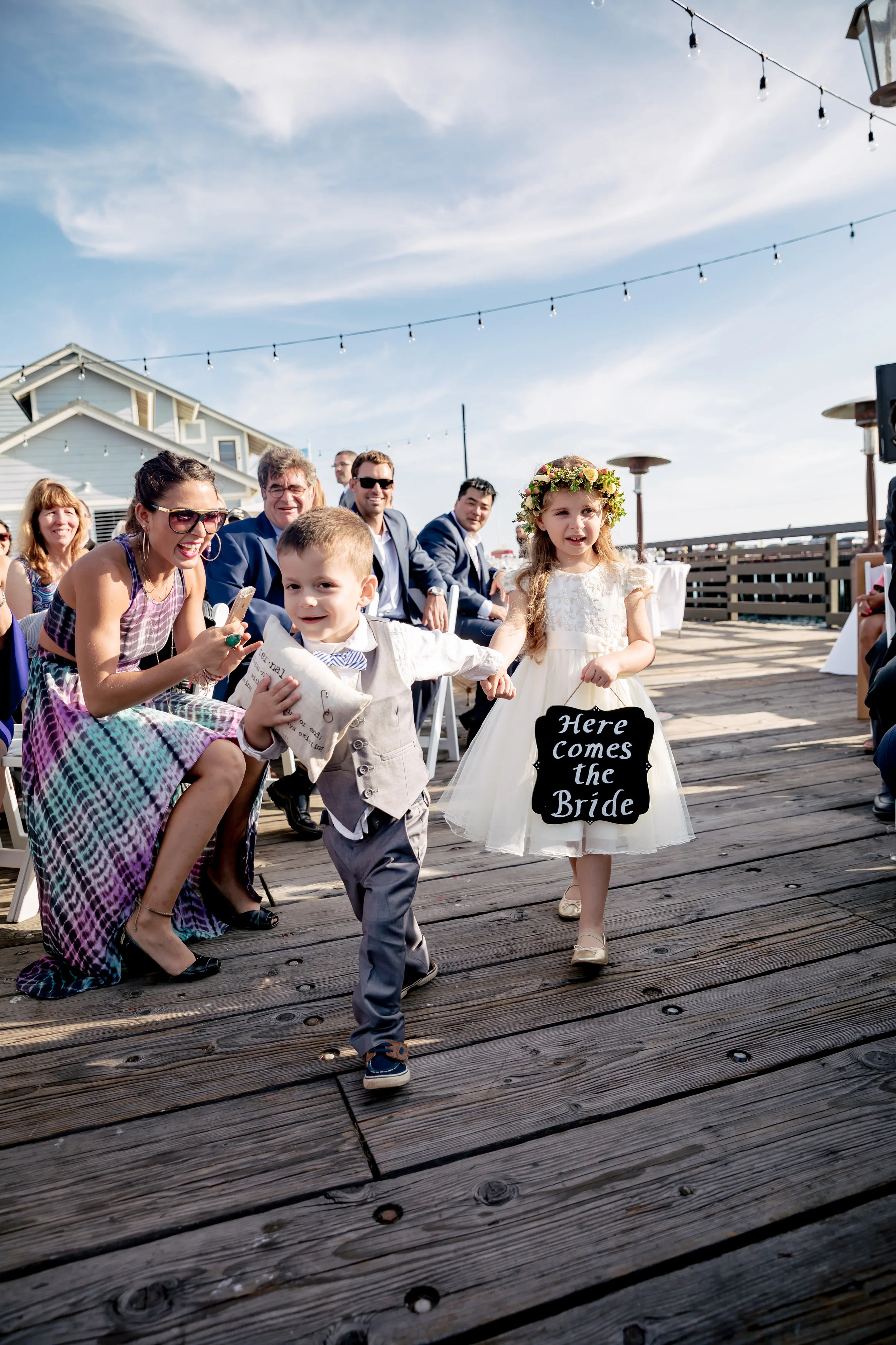 www.santabarbarawedding.com | Rewind Photography | Santa Barbara Sea Center | Events by Fran | Flower Girl and Ring Bearer