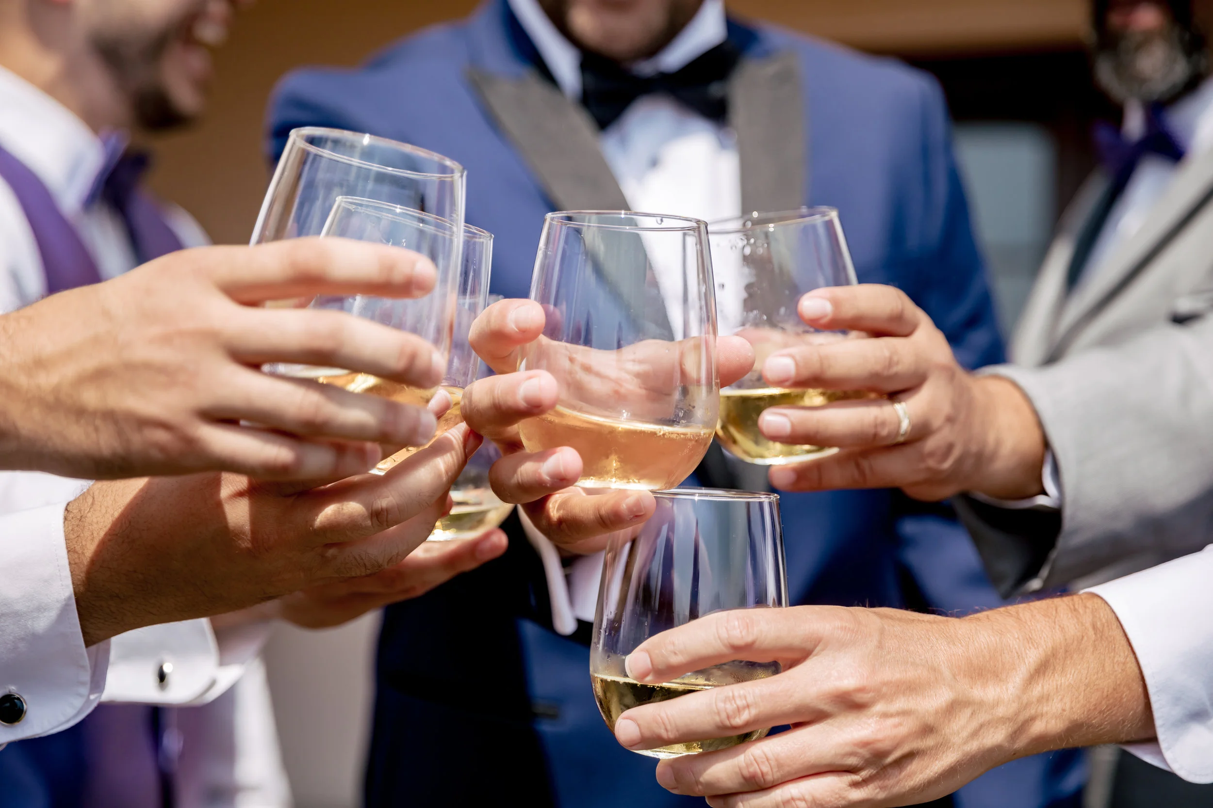 www.santabarbarawedding.com | Bacara Resort | Rewind Photography | Elegant Sofreh Design | Groomsmen's toast