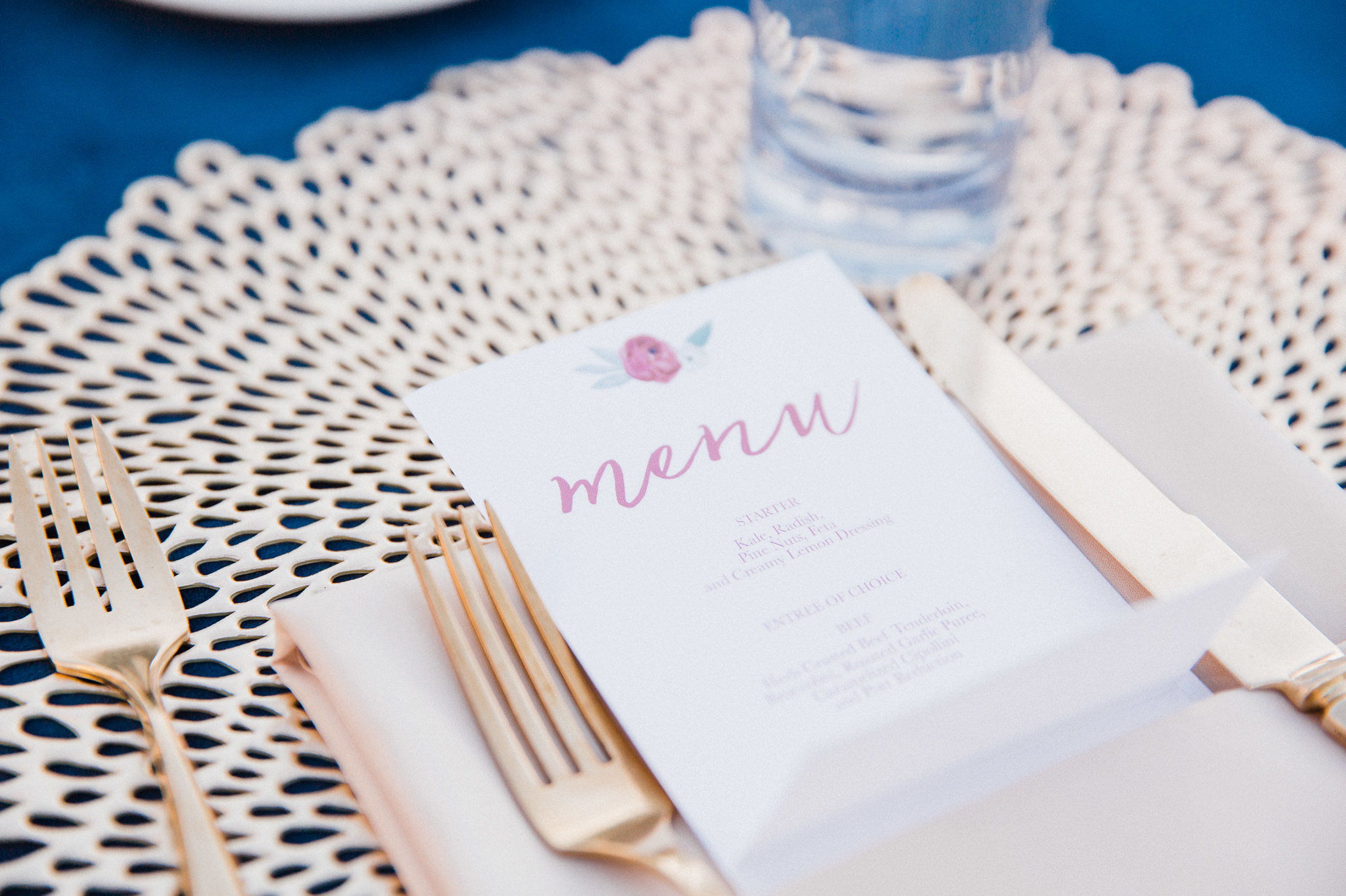 www.santabarbarawedding.com | Grace Kathryn Photography | Santa Barbara Courthouse | Canary Hotel | Amazing Days Events | Reception Place Setting