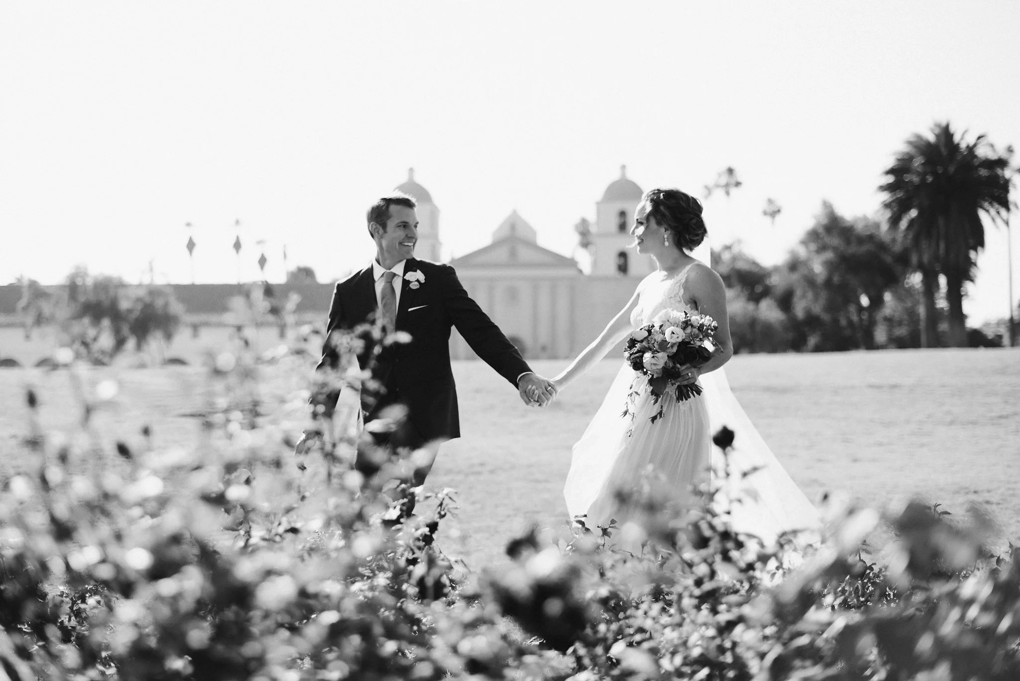 www.santabarbarawedding.com | Grace Kathryn | Santa Barbara Mission | Bride and Groom
