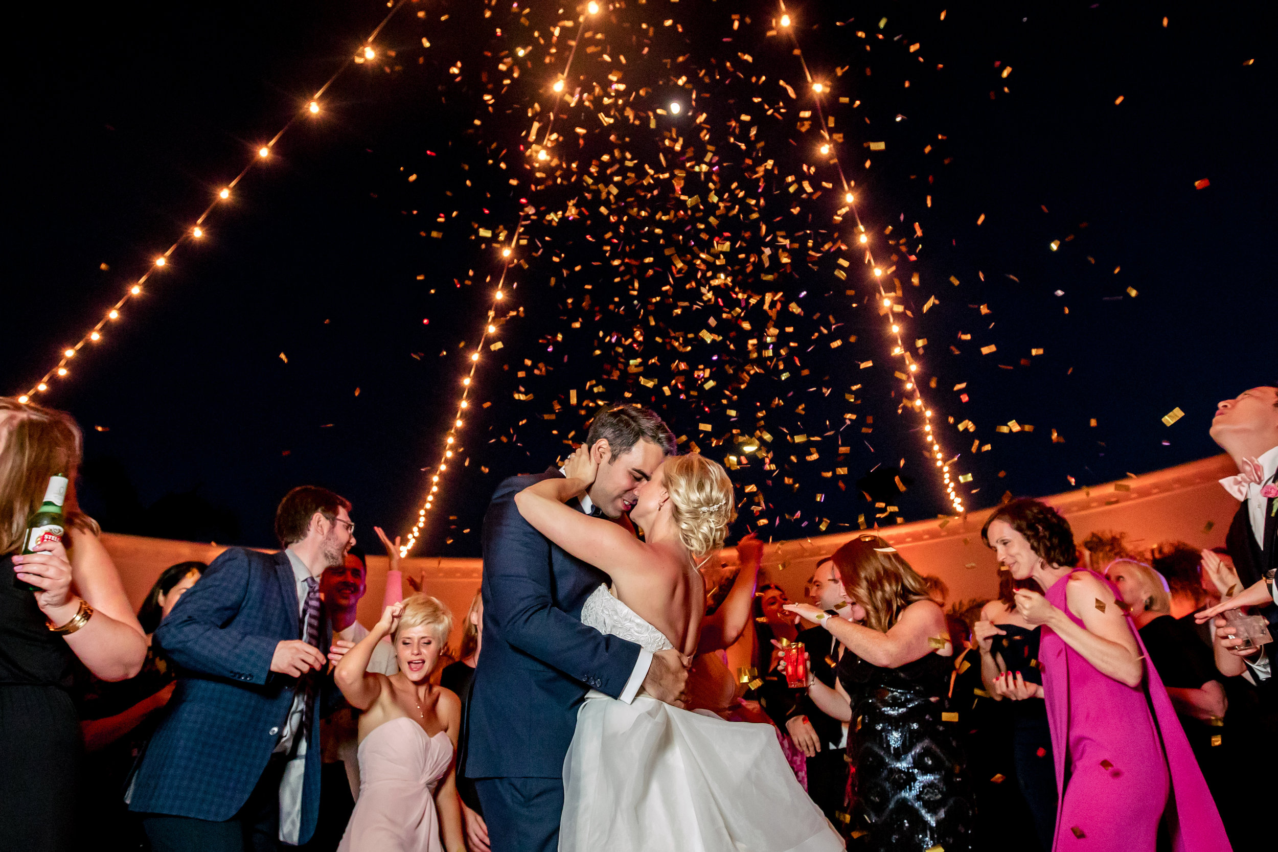 www.santabarbarawedding.com | Rewind Photography | Hilton Santa Barbara Beachfront Resort | Events by M and M | Bride and Groom | Confetti