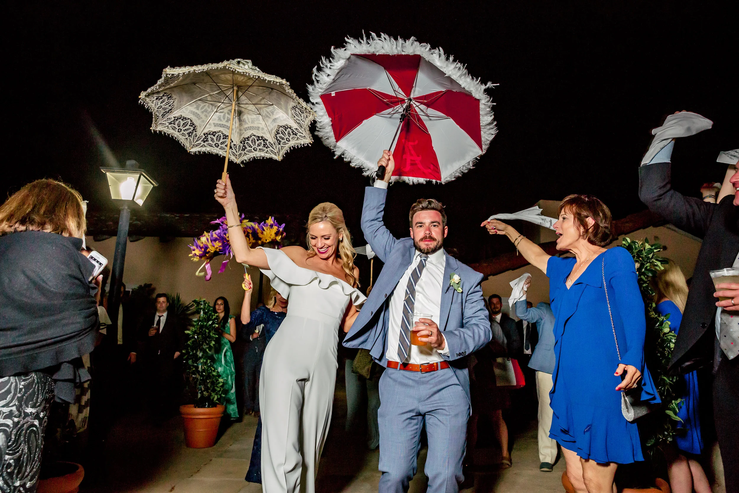 www.santabarbarawedding.com | Rewind Photography | Events by M and M | Santa Barbara Historical Museum | Bride and Groom Exit