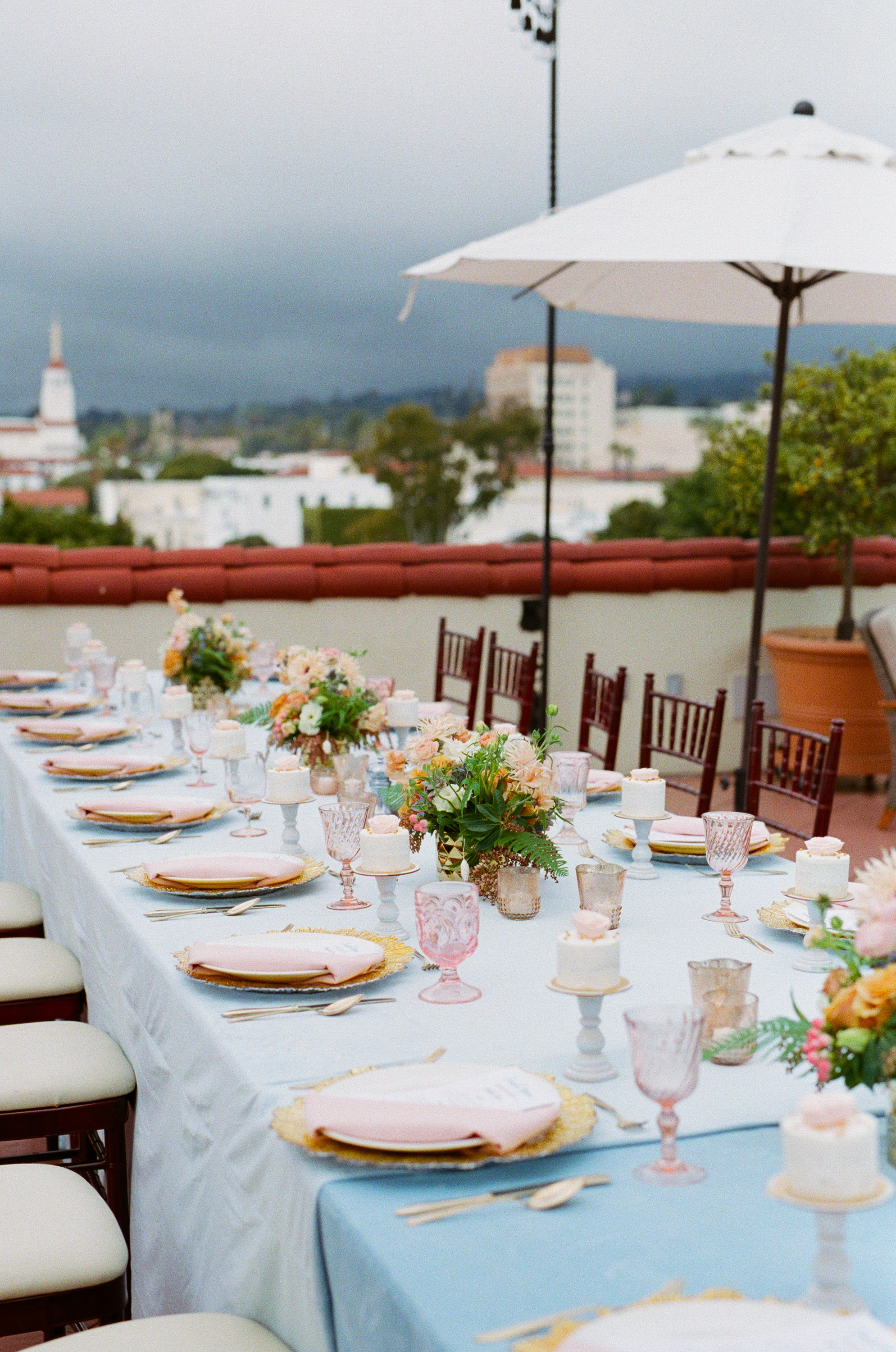 www.SantaBarbaraWedding.com | The Canary Hotel | Rooftop Lunch | Family Style | Wedding Planners Lunch | La Tavola Linen | Lerina Winter Photography