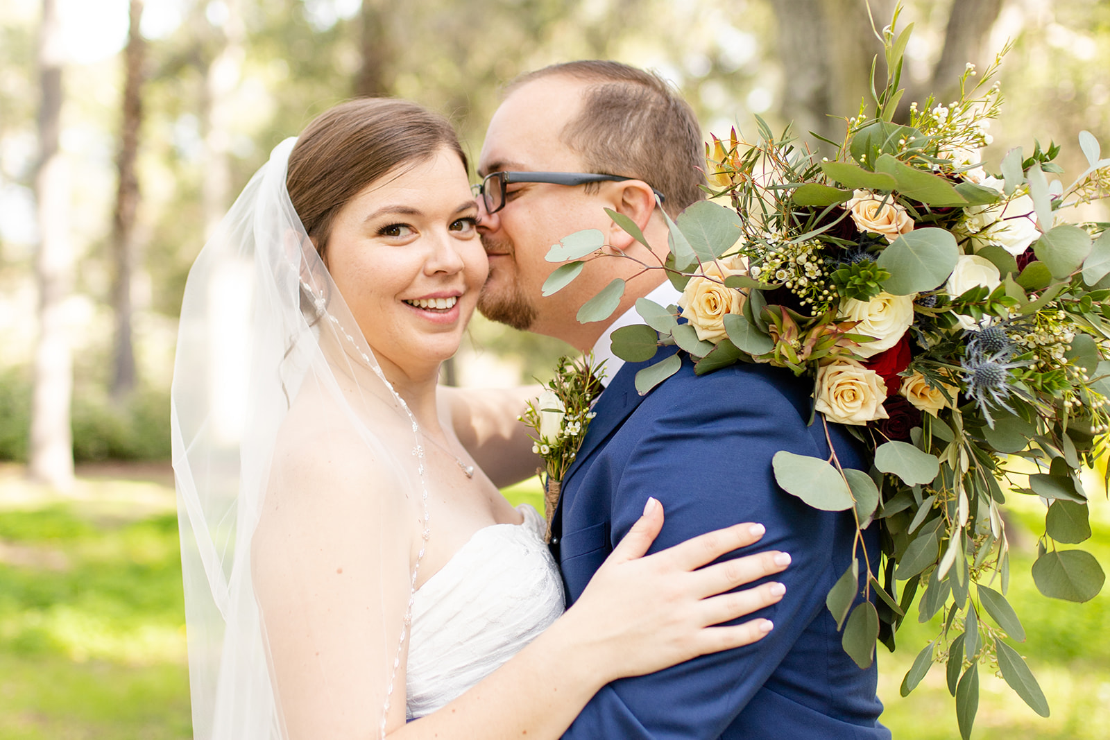 www.santabarbarawedding.com | Jocelyn & Spencer | Historic Rancho La Patero & Stow House | Woodland Events | Sarah Jackson of SalonU | Bride and Groom Embrace