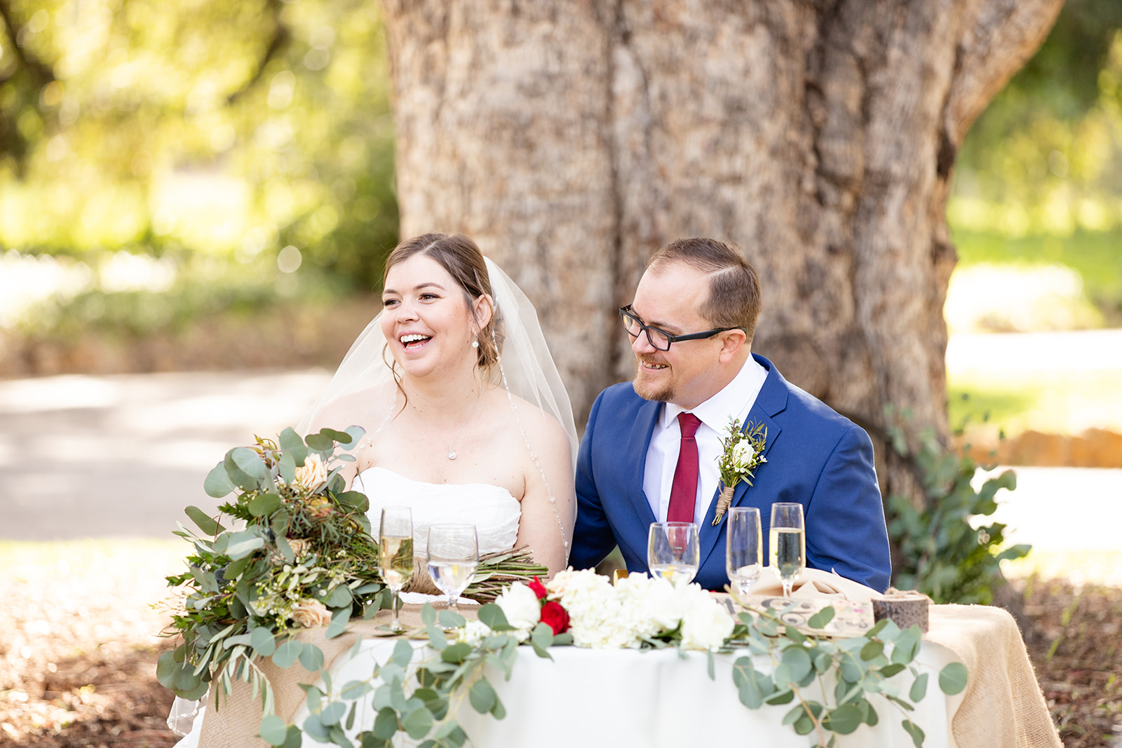 www.santabarbarawedding.com | Jocelyn & Spencer | Historic Rancho La Patero & Stow House | Woodland Events | Tamara’s Catering | Bride and Groom at Reception