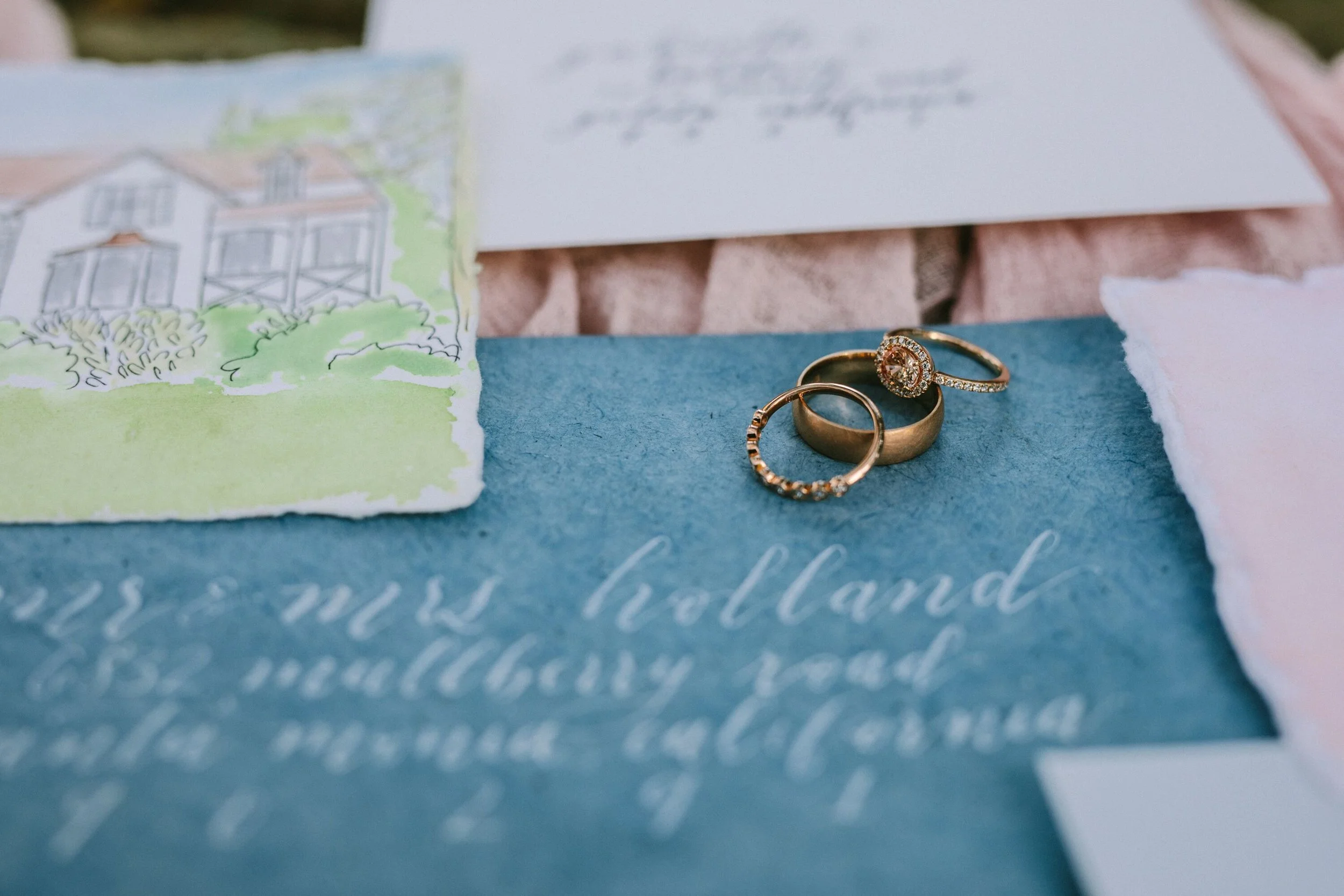 www.santabarbarawedding.com | Photographer: Patrick Ang | Venue: Rancho La Patera & Stow House | Wedding Planner: Elyse Rowen of Elyse Events | Rings - Detail