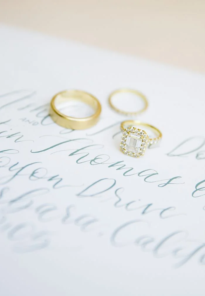 www.santabarbarawedding.com | Kristen Beinke | San Ysidro Ranch | Alexandra Kolendrianos | Lazaro Press + Design | Wedding Rings