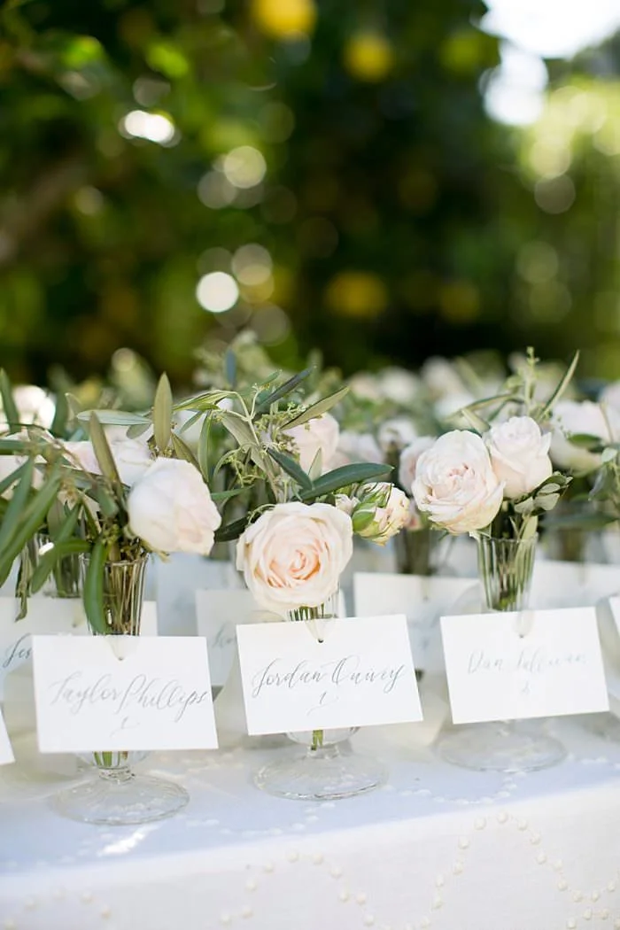 www.santabarbarawedding.com | Kristen Beinke | San Ysidro Ranch | Alexandra Kolendrianos | TOAST | Bella Vista Designs | Guests Table Assignments with Flowers