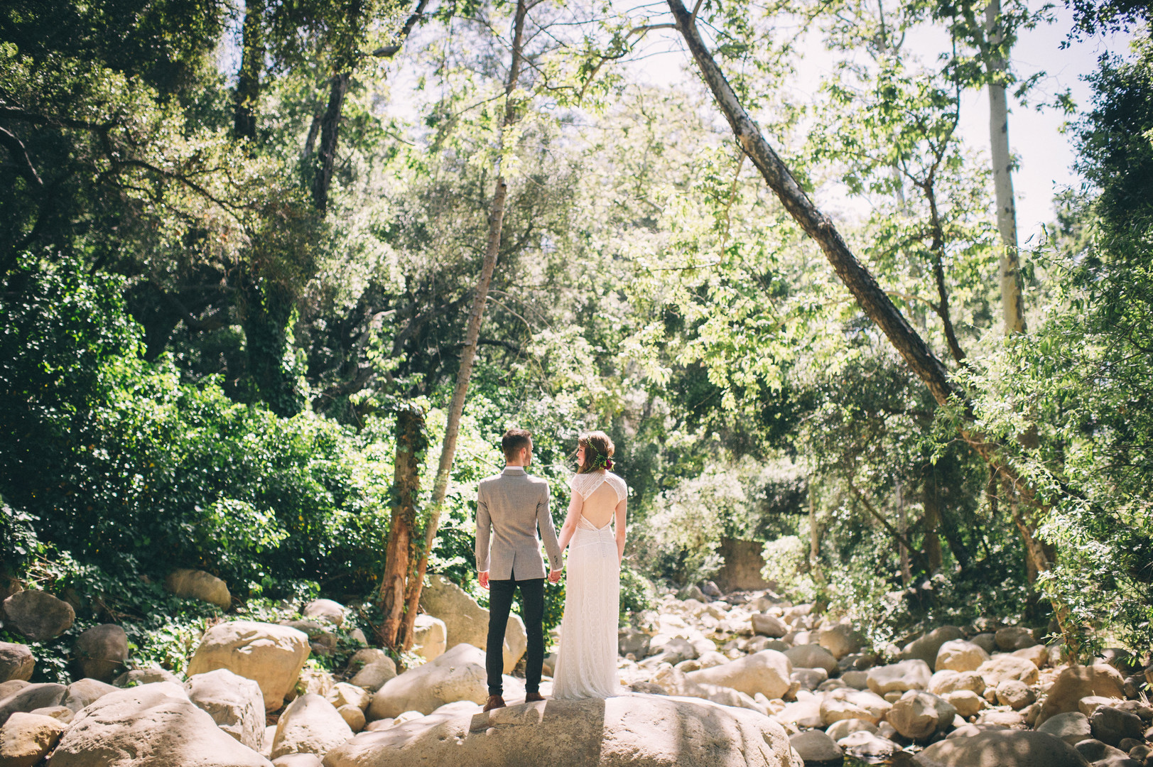 www.santabarbarawedding.com | Sarah Katherine Davis Photography | Santa Barbara Museum of Natural History | Wild Heart Events | BHLDN | Bride and Groom in the Forest