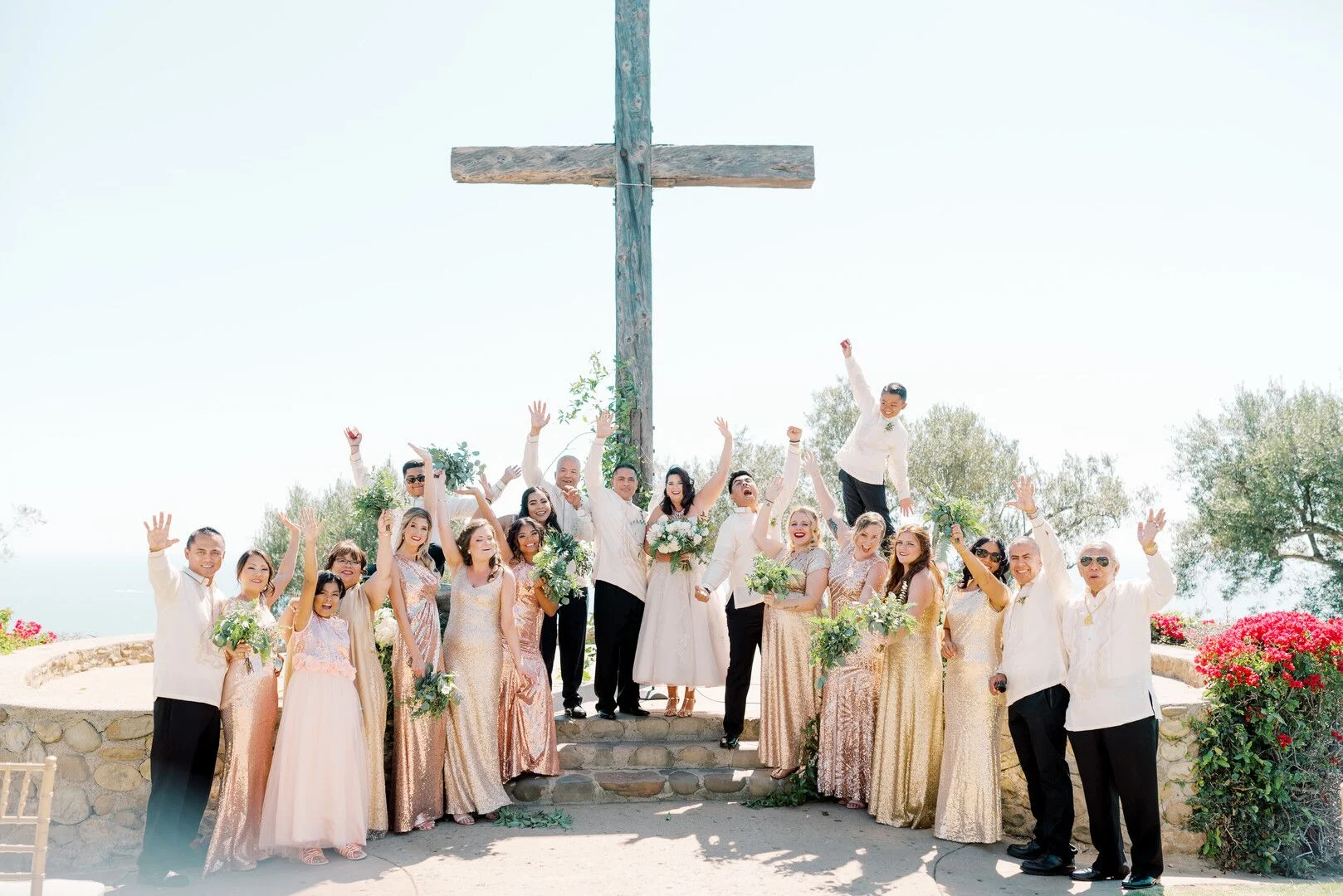wwww.santabarbawedding.com | Planner: Vintage Heart Events | Ceremony Venue: Serra Cross Park | Photographer: Haley Richter Photography | Wedding Party - After Ceremony