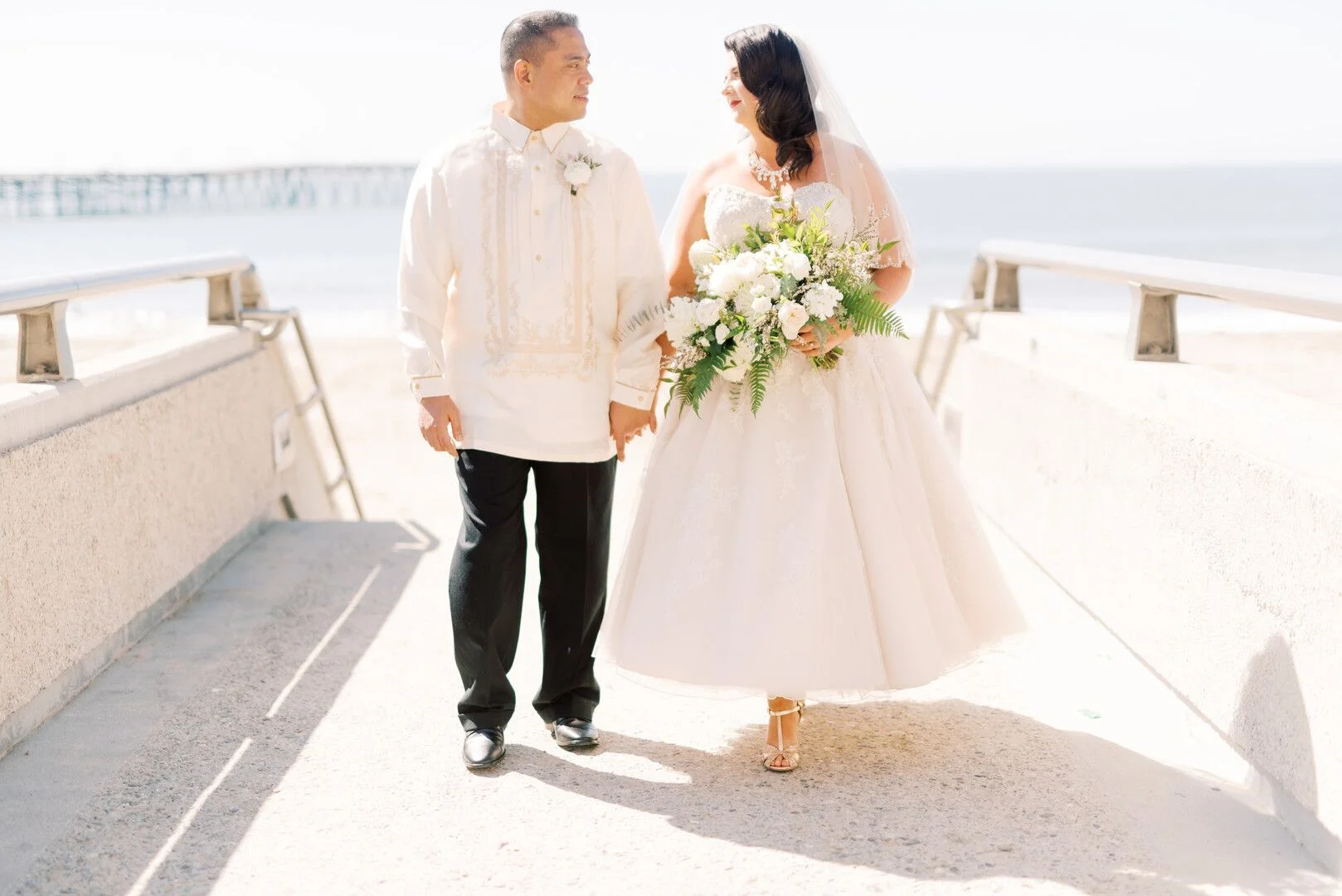 wwww.santabarbawedding.com |Planner: Vintage Heart Events | Ceremony Venue: Serra Cross Park | Photographer: Haley Richter Photography | Bride and Groom - Ocean View