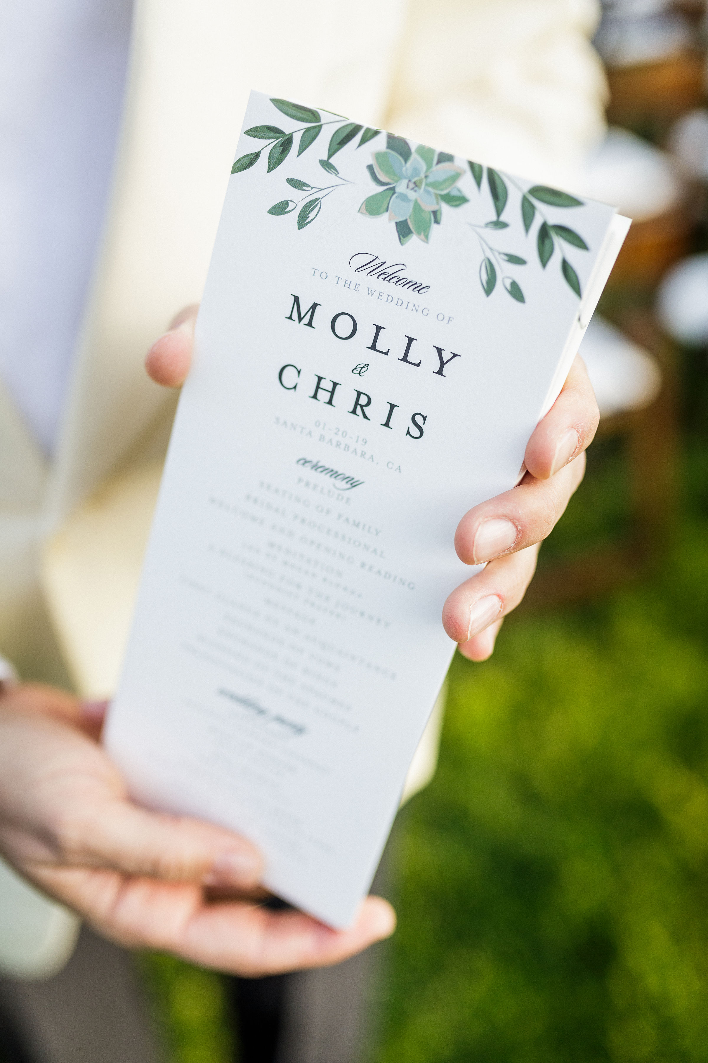 www.santabarbarawedding.com | Kiel Rucker Photography | The Ritz Carlton Bacara | Event of the Season | Minted | Welcome Card