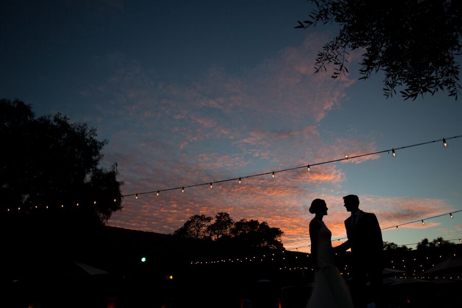 www.santabarbaraweddings.com | Reception Venue: Santa Barbara Historical Museum | Coordination: Soigne Productions | Bride and Groom Silhouette