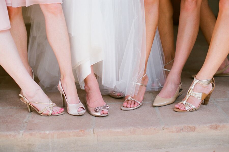 www.santabarbaraweddings.com | Reception Venue: Santa Barbara Historical Museum | Coordination: Soigne Productions | Bridal Party Shoes