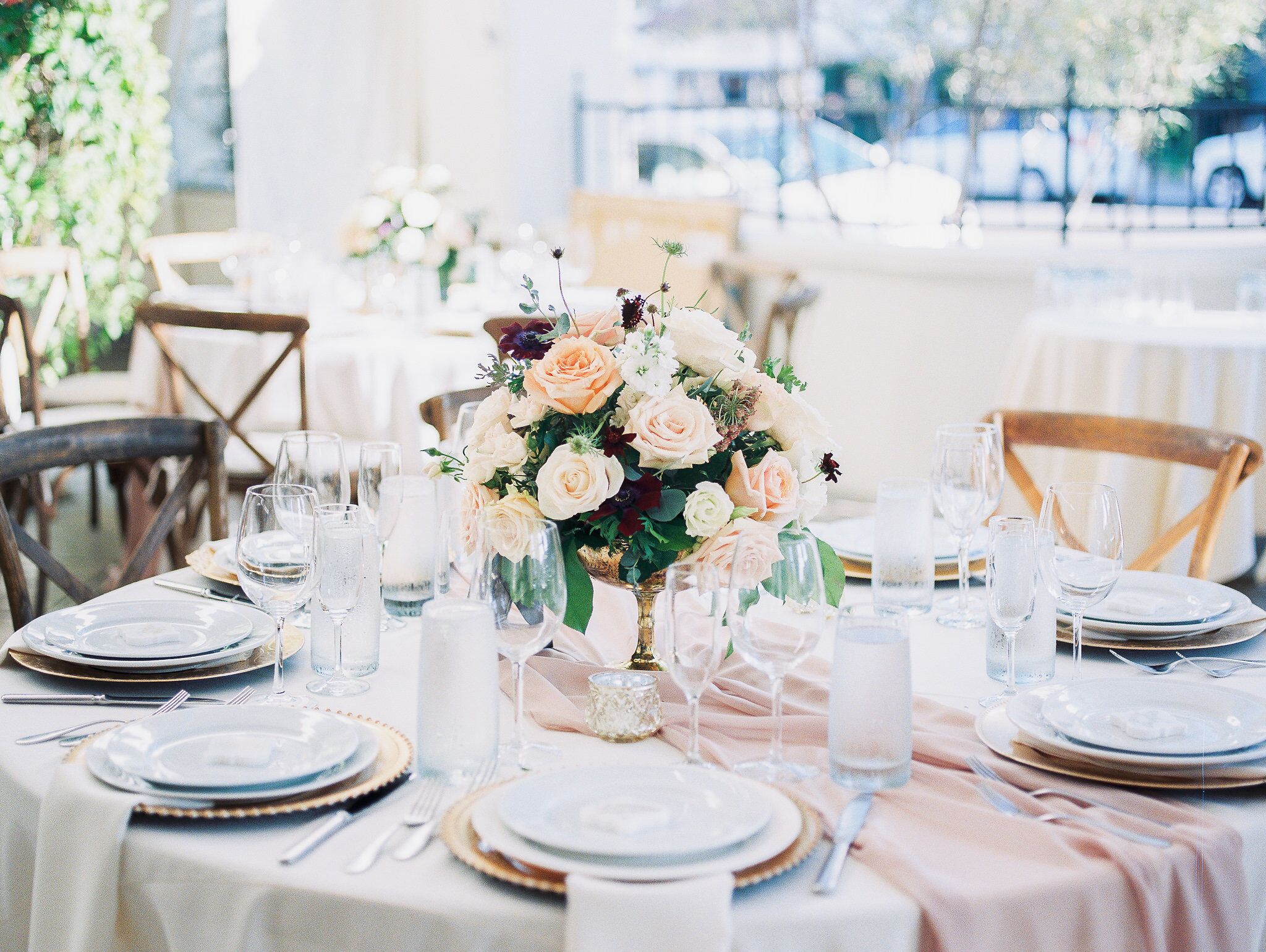 www.santabarbaraweddings.com | Photographer: Grace Kathryn | Venues: Villa & Vine, Santa Barbara Courthouse, Hilton Santa Barbara Resort | Coordination: Burlap & Bordeaux | Tablescape