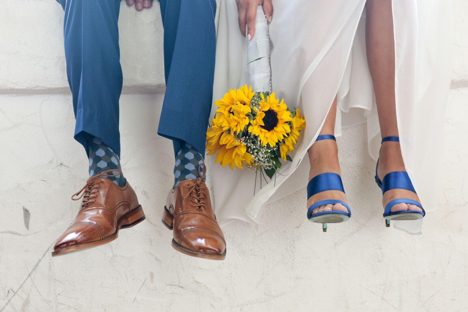 www.santabarbaraweddings.com | Photographer: Trista Maja Photography | Venue: Santa Barbara Courthouse | Wedding Dress: Lulus | Hair: Legends Hair | Bridal Bouquet and Couple Shoes