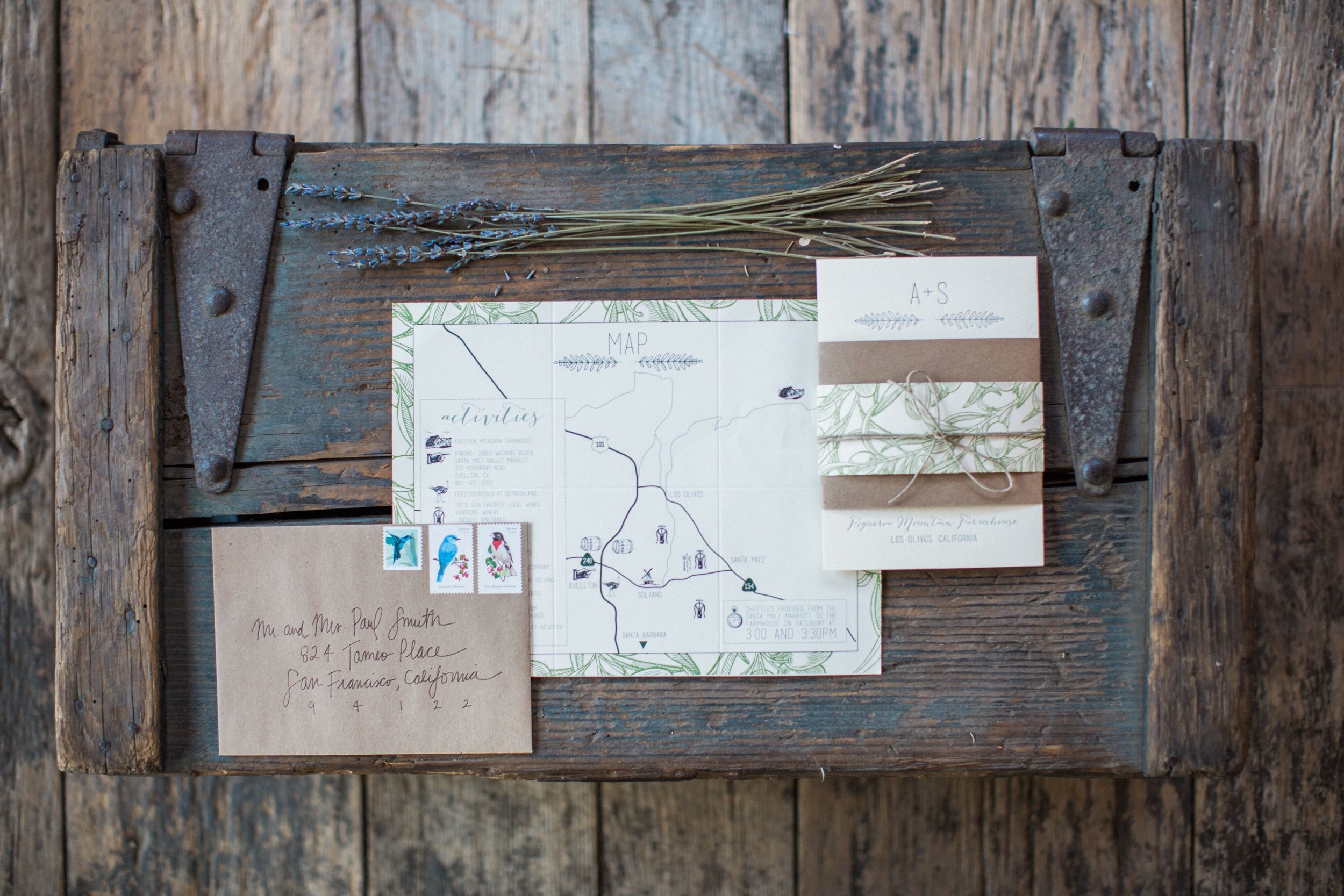 www.santabarbarawedding.com | Kiel Rucker Photography | Joelle Charming Wedding Planner | Figueroa Mountain Farmhouse | Wedding Invitations